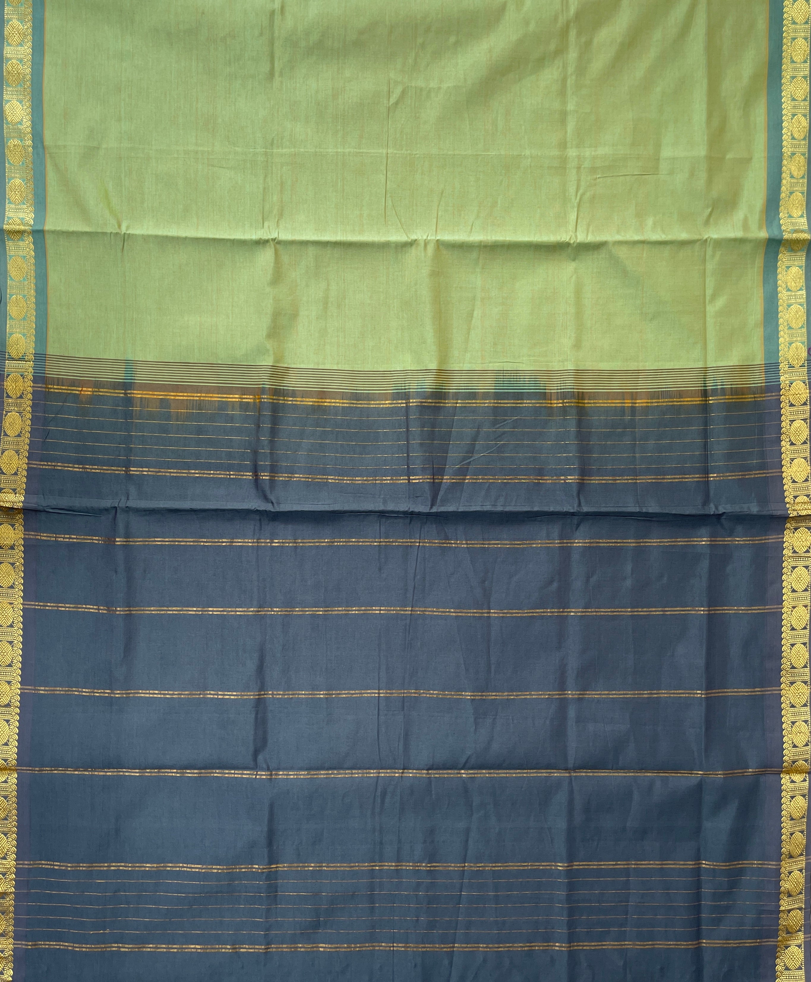 Pastel Shade Half Pure Silk Cotton Saree With Plain Pattern
