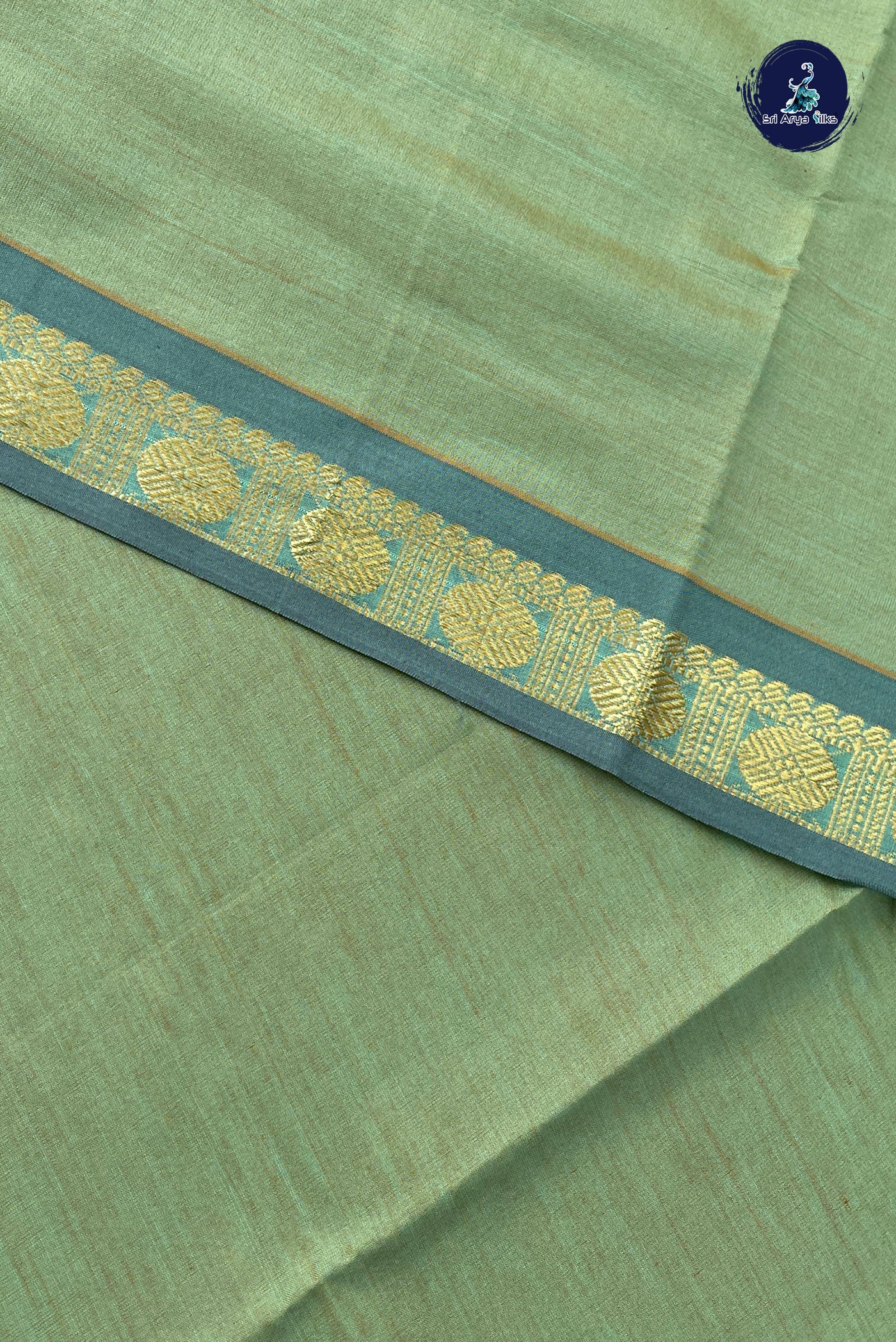 Pastel Shade Half Pure Silk Cotton Saree With Plain Pattern