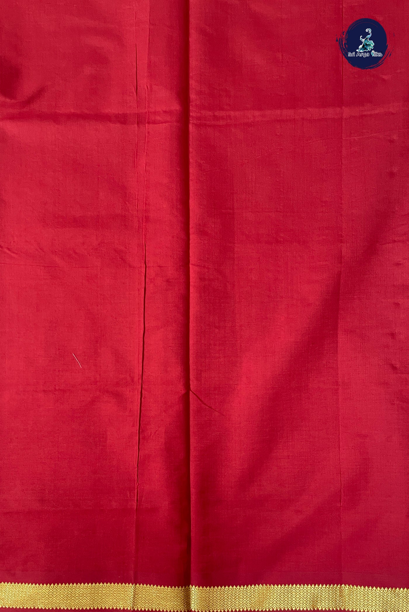 Green Half Pure Silk Cotton Saree With Plain Pattern