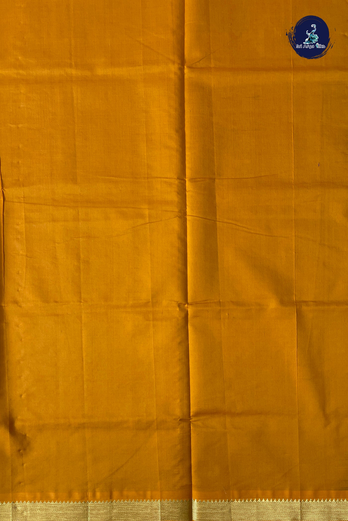 Ink Blue Half Pure Silk Cotton Saree With Plain Pattern