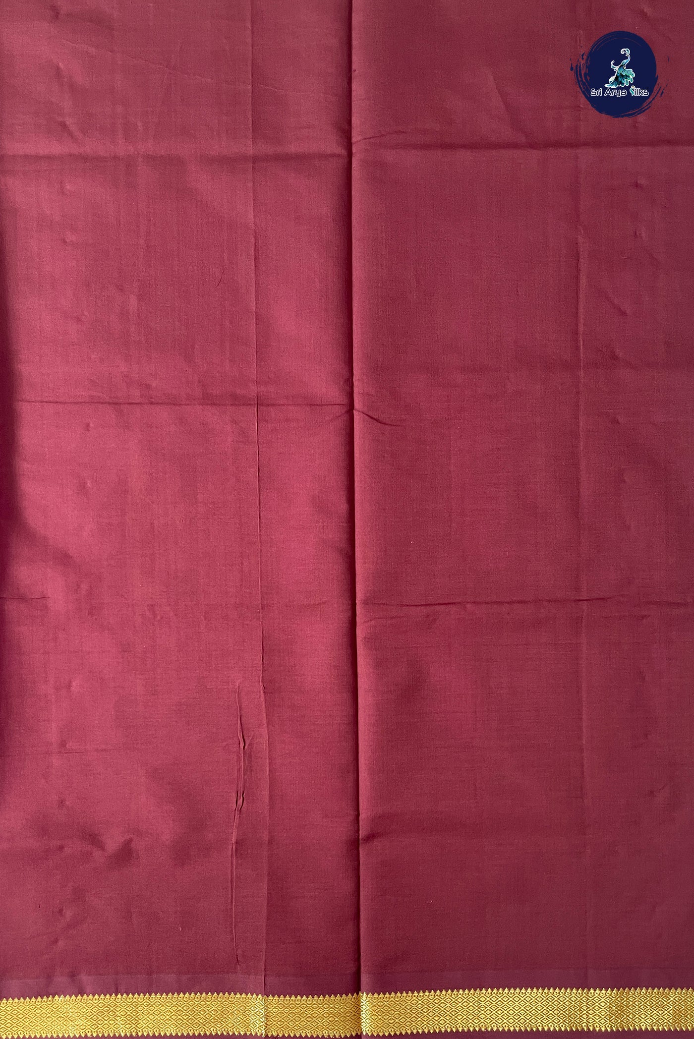 Vadamalli Half Pure Silk Cotton Saree With Plain Pattern