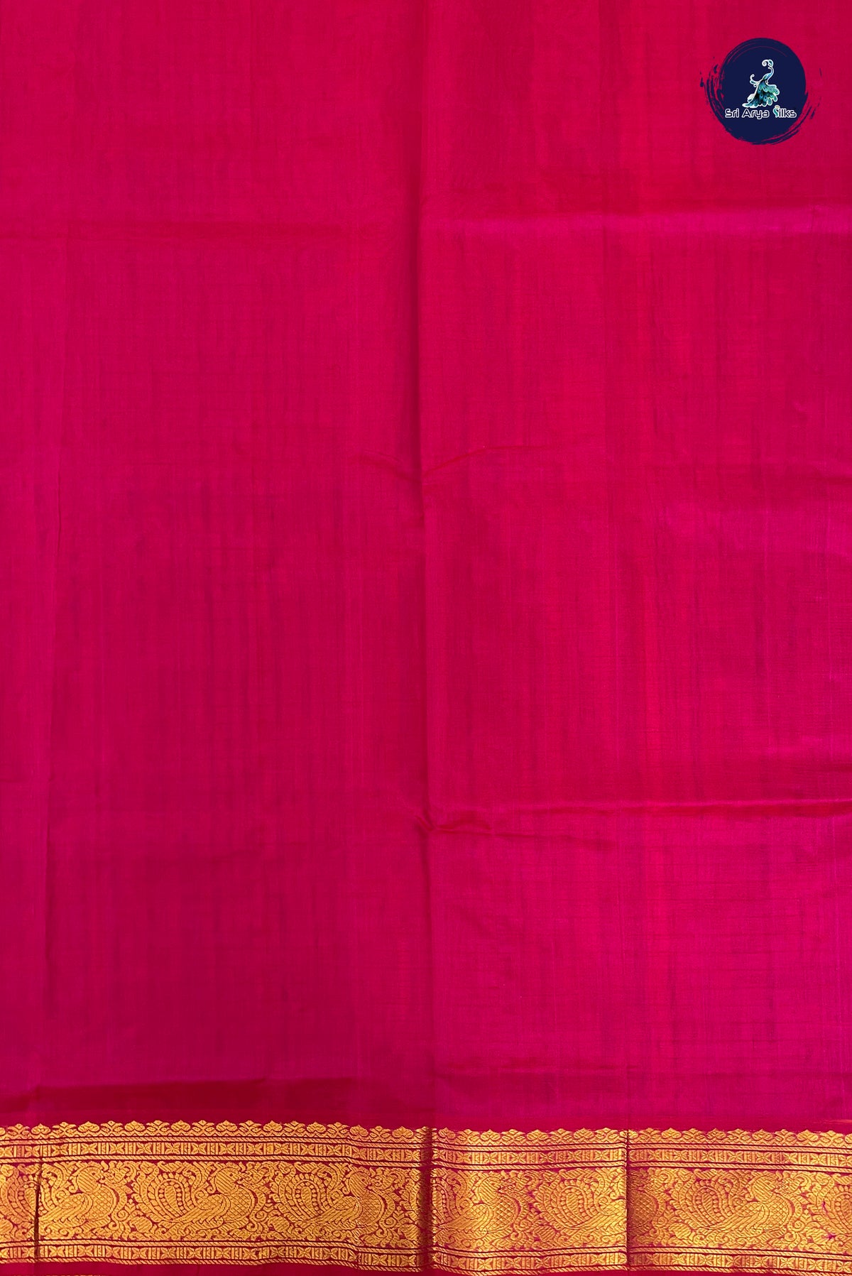 Pink Bridal Silk Cotton Saree With Laksha Deepam Design Pattern