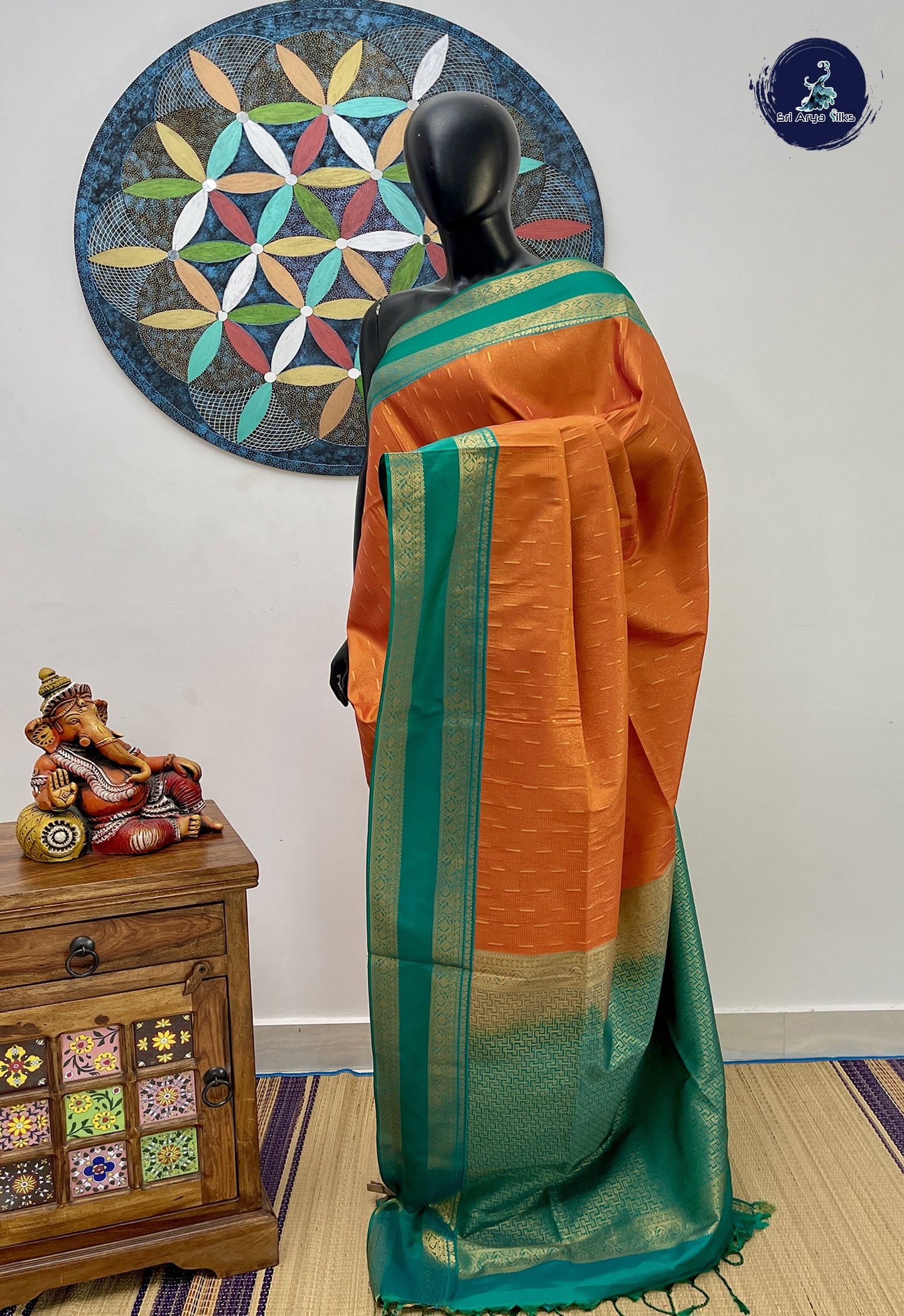 Rust Semi Soft Silk Saree With Jacquard Pattern