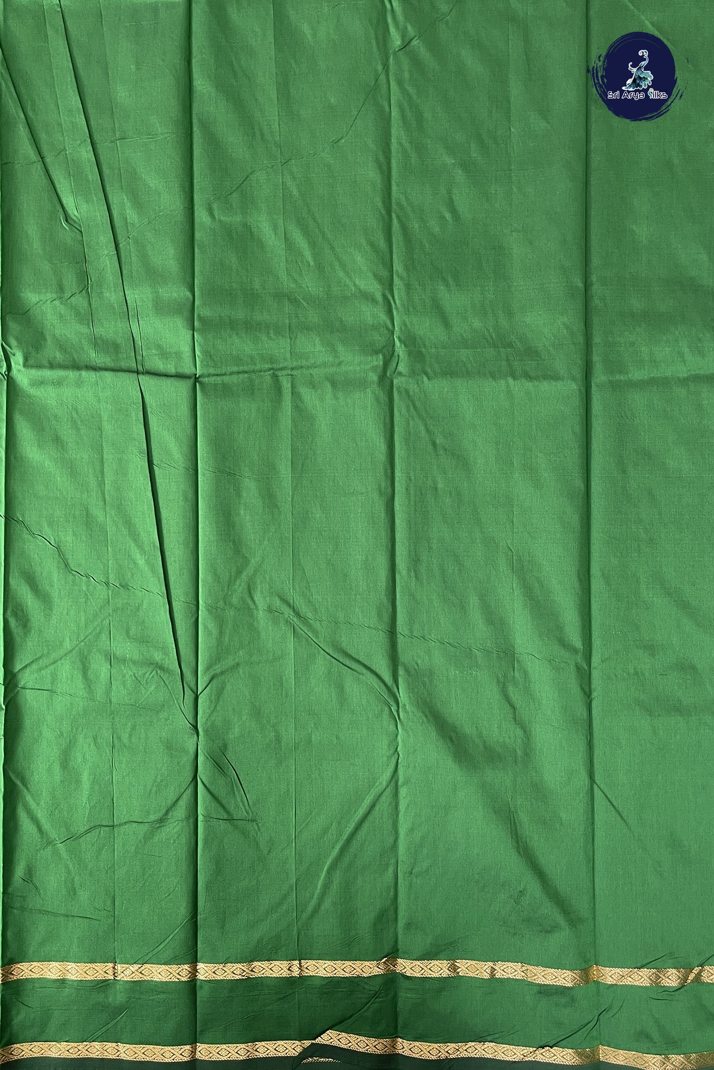 Green Semi Silk Saree With Zari Buttas Pattern