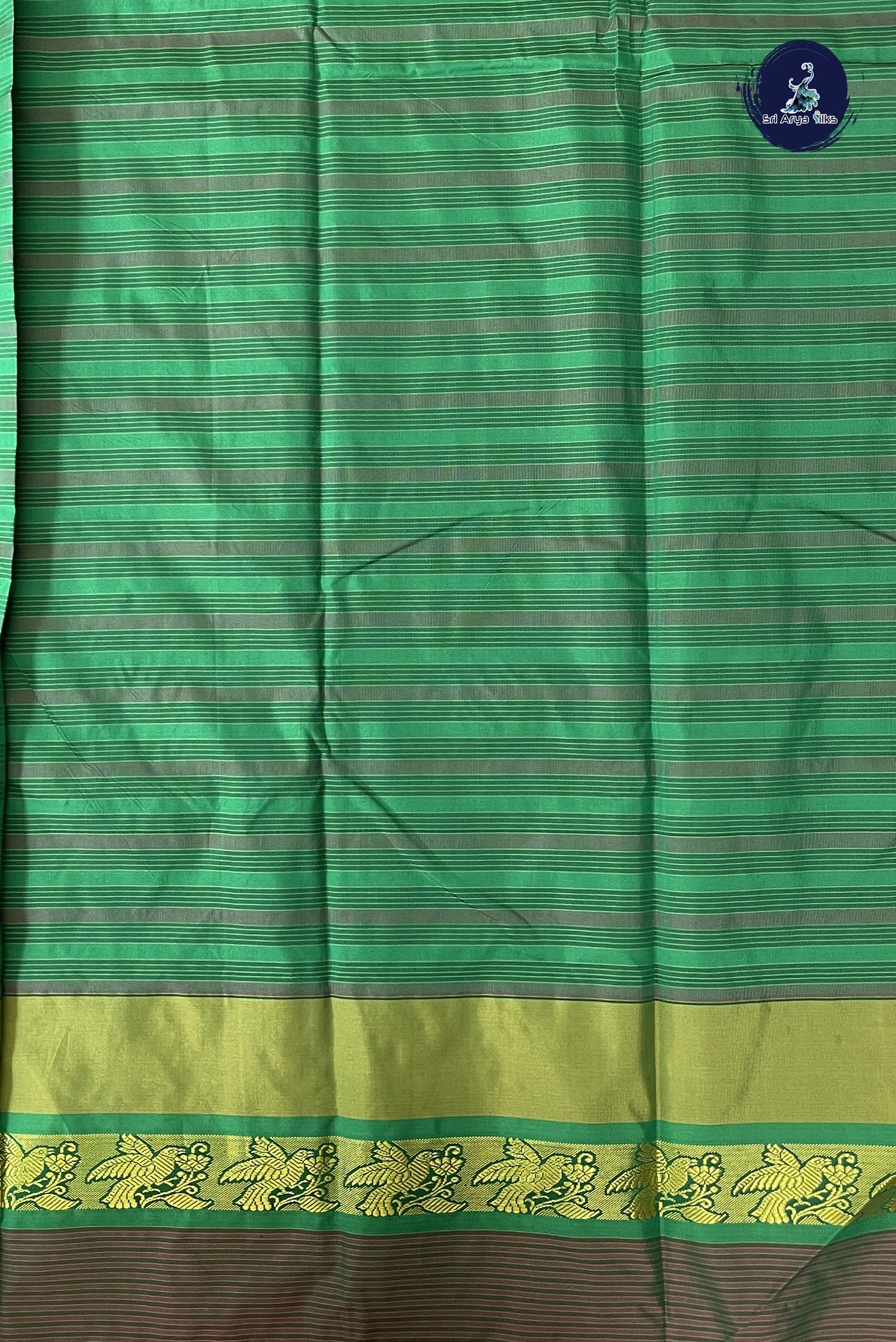 Multi Colour Semi Silk Saree With Stripes Pattern