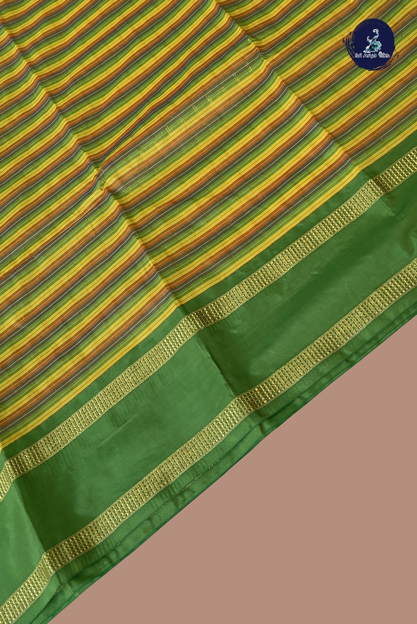 Multi Colour Semi Silk Saree With Checked Pattern