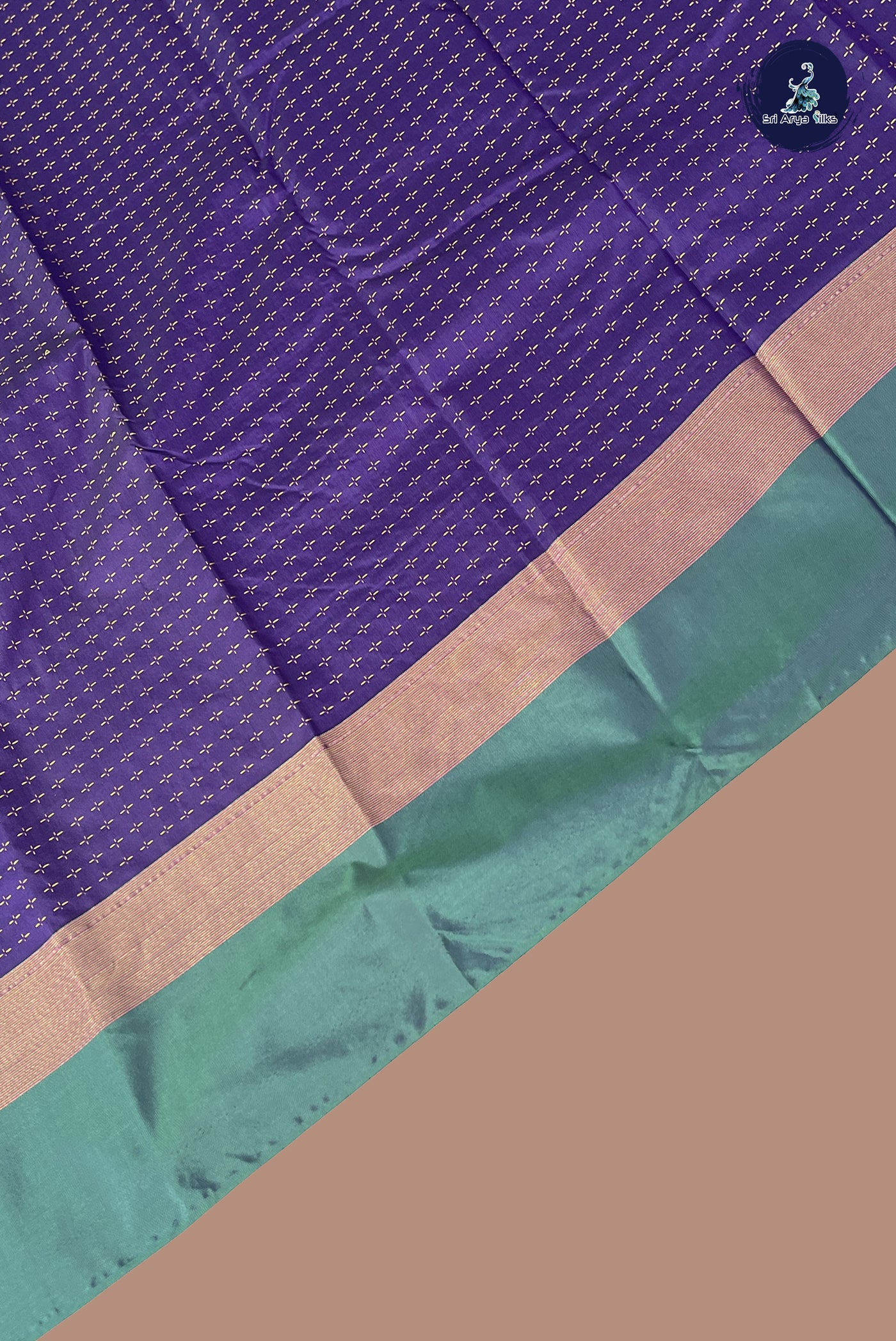 Navy Blue Semi Silk Saree With Buttas Pattern