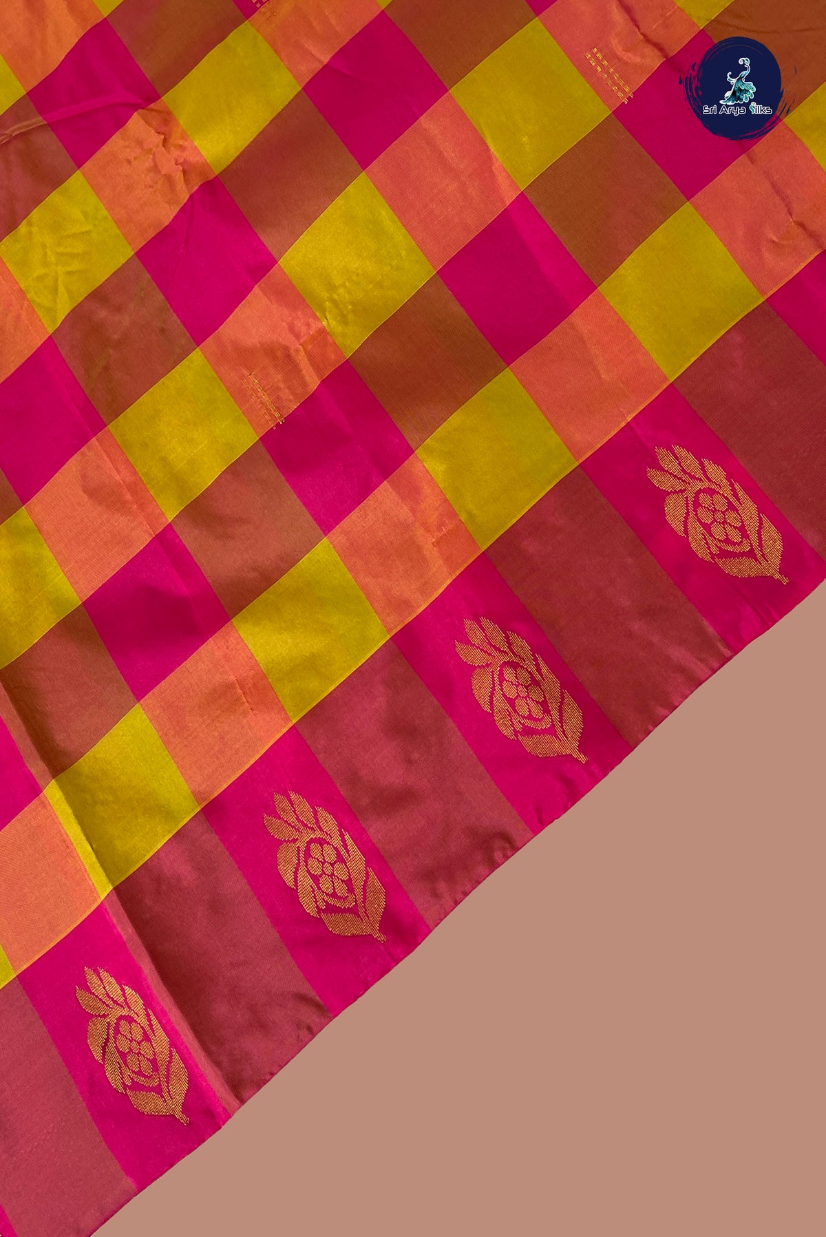 Multi Colour Semi Silk Saree With Paalum Pazham Kattam Pattern