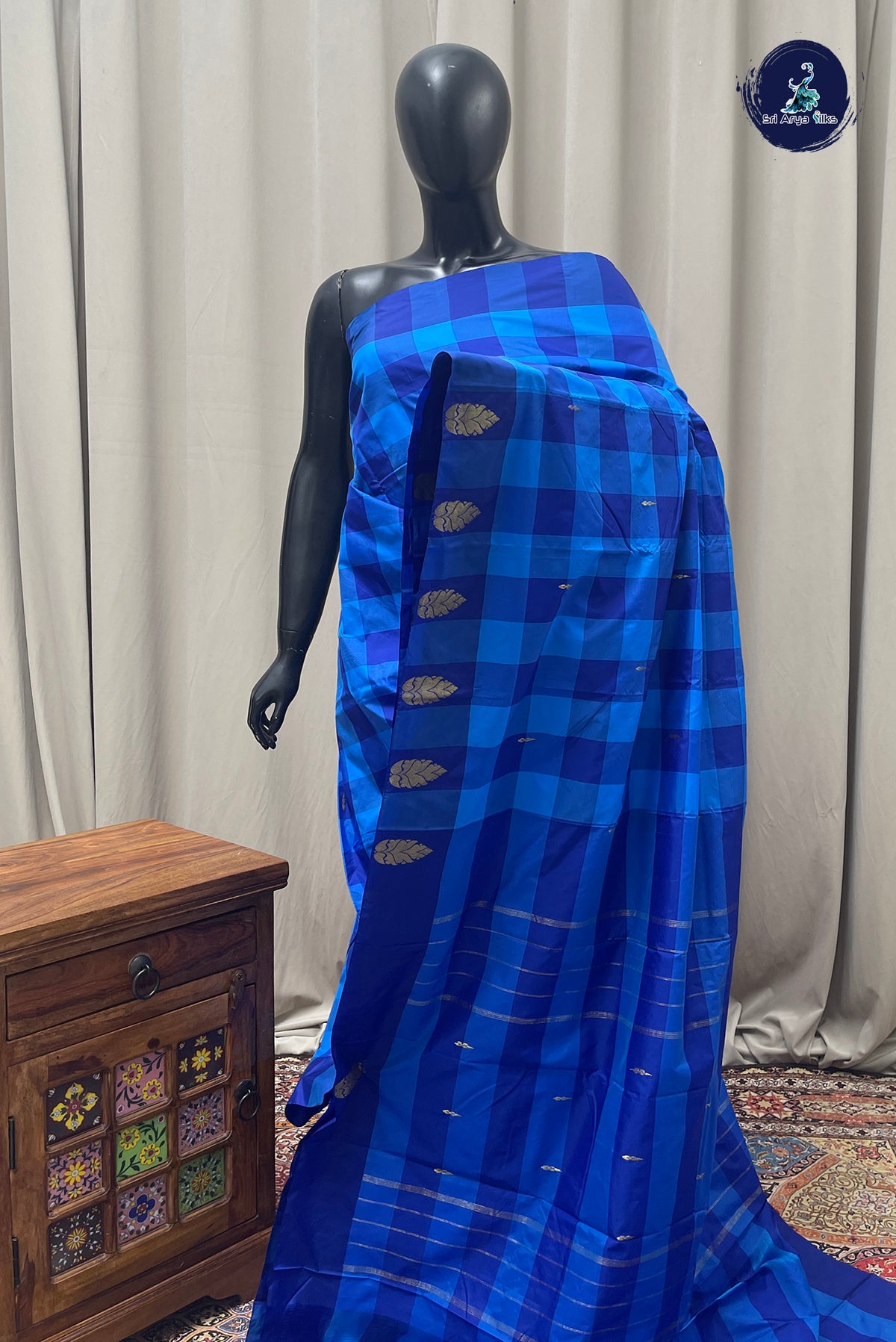 Multi Colour Semi Silk Saree With Paalum Pazham Kattam Pattern