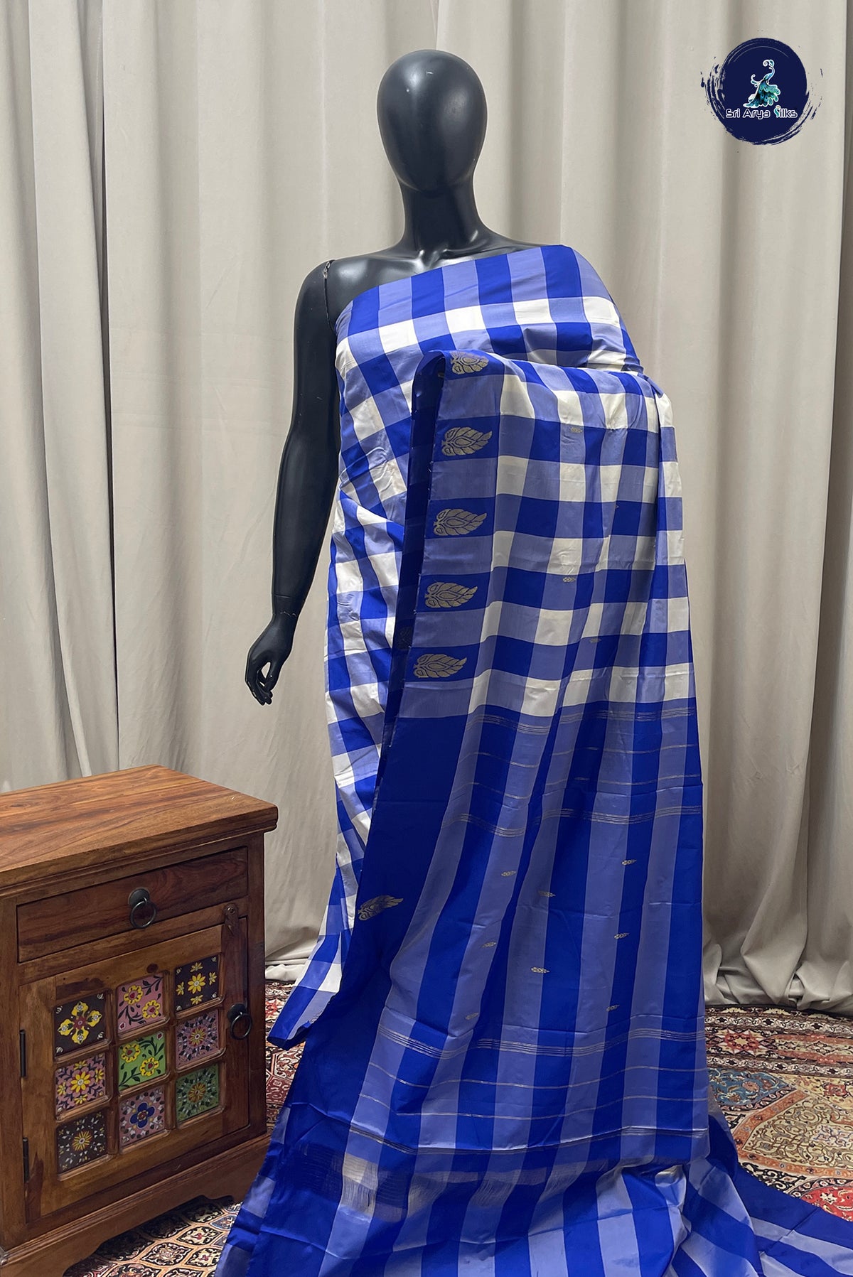 Multi Colour Semi Silk Saree With Paalum Pazham Kattam Pattern