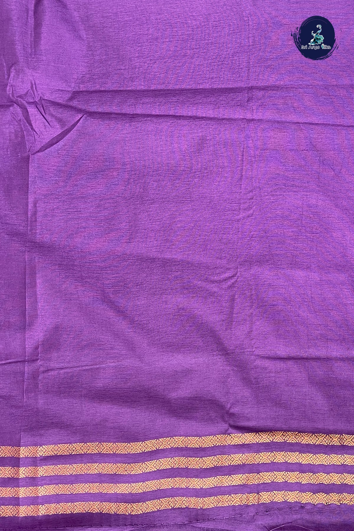 Lavender Semi Silk Saree With Zari Buttas Pattern