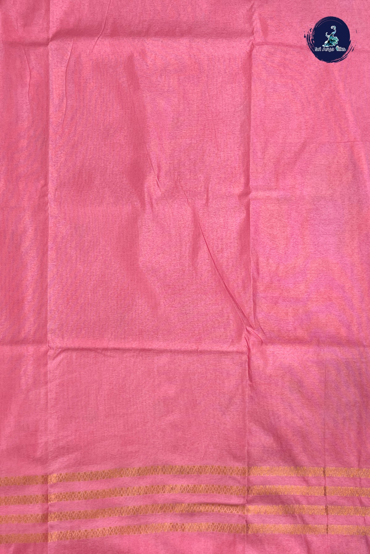 Light Pink Semi Silk Saree With Zari Buttas Pattern