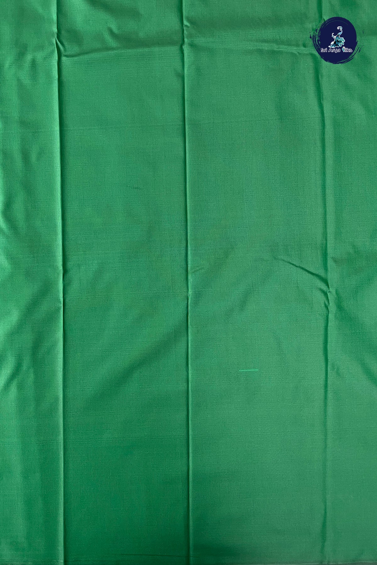 Bottle Green Semi Silk Saree With Stripes Pattern