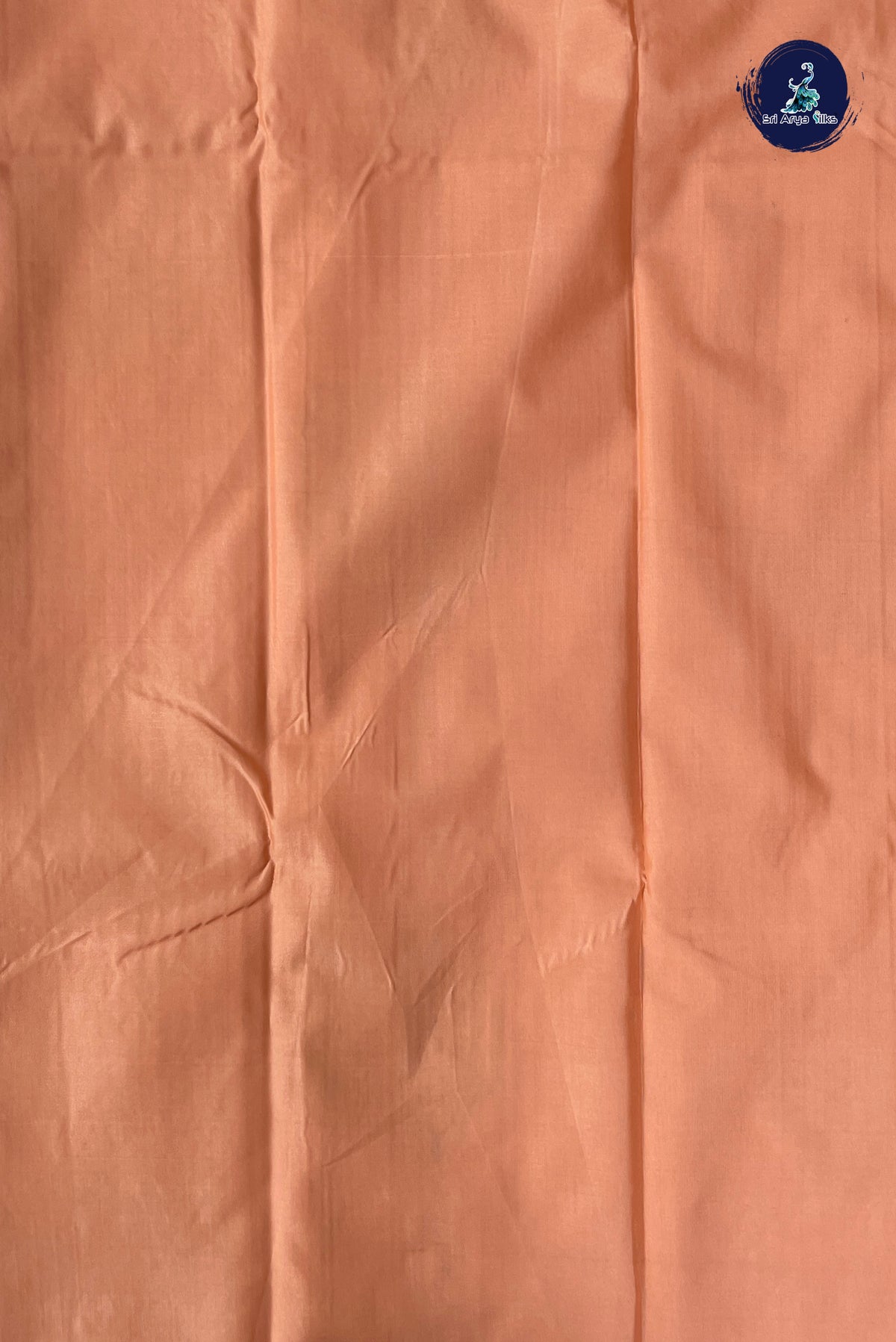 Peach Semi Silk Saree With Stripes Pattern