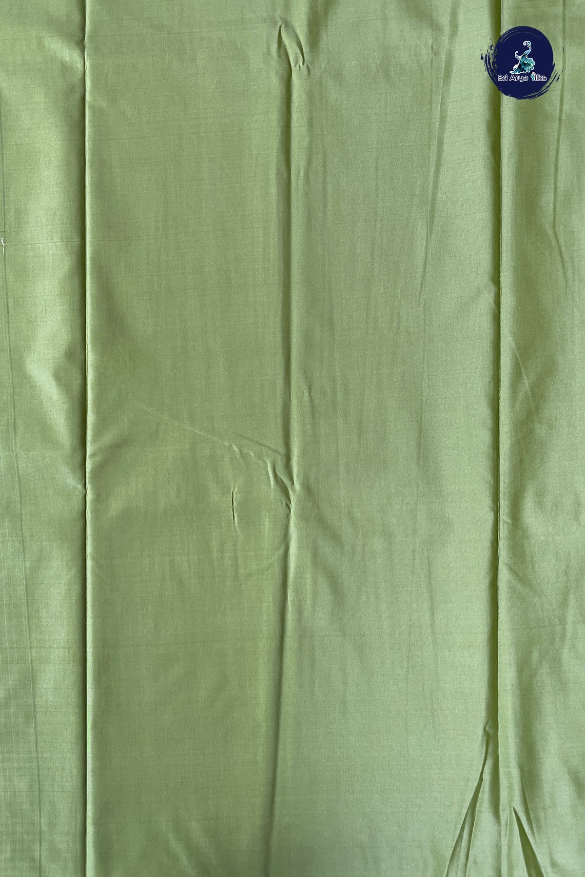 Pista Green Semi Silk Saree With Stripes Pattern