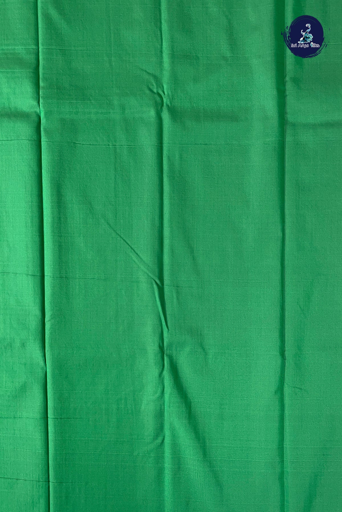Dark Green Semi Silk Saree With Stripes Pattern