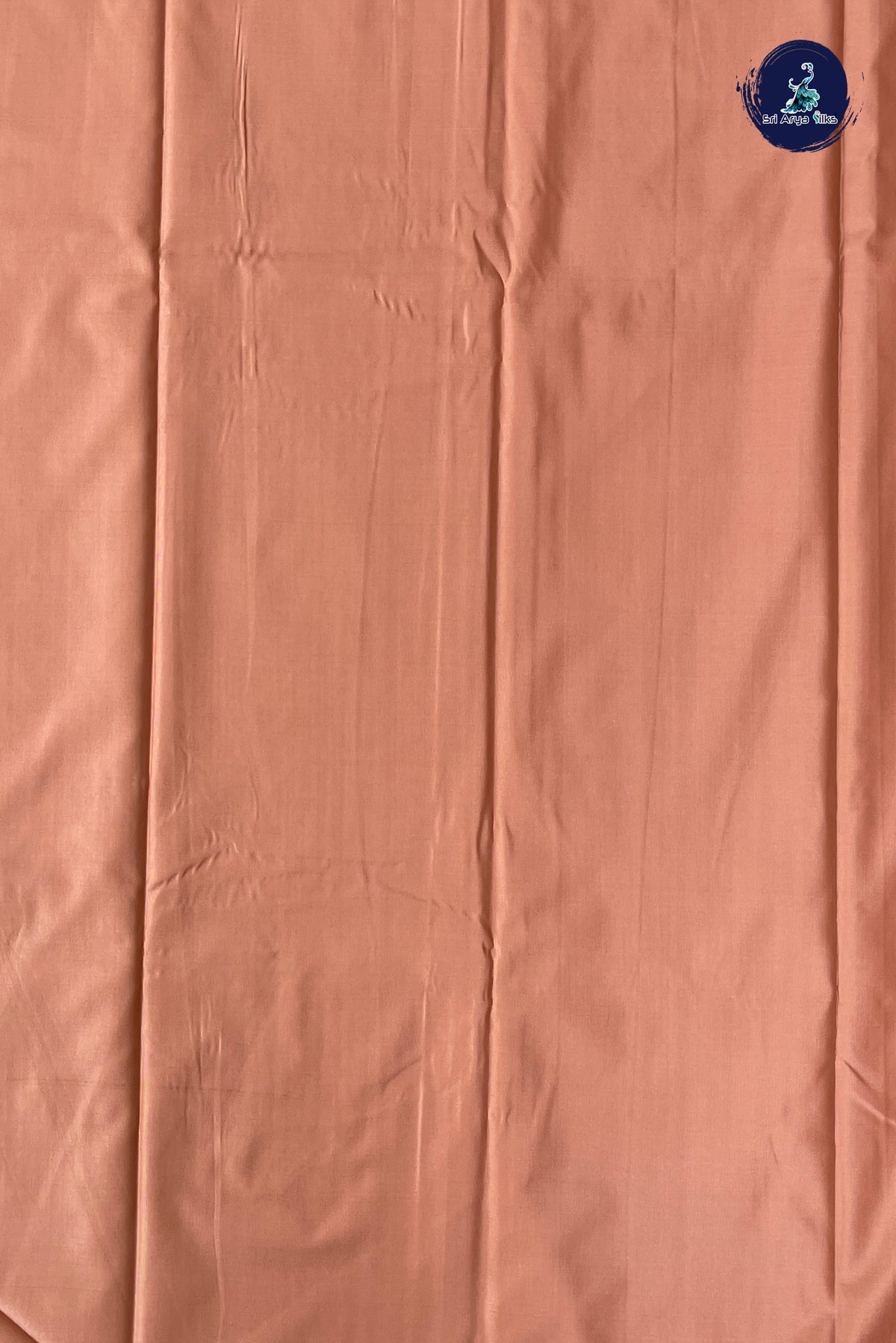 Peach Semi Silk Saree With Stripes Pattern