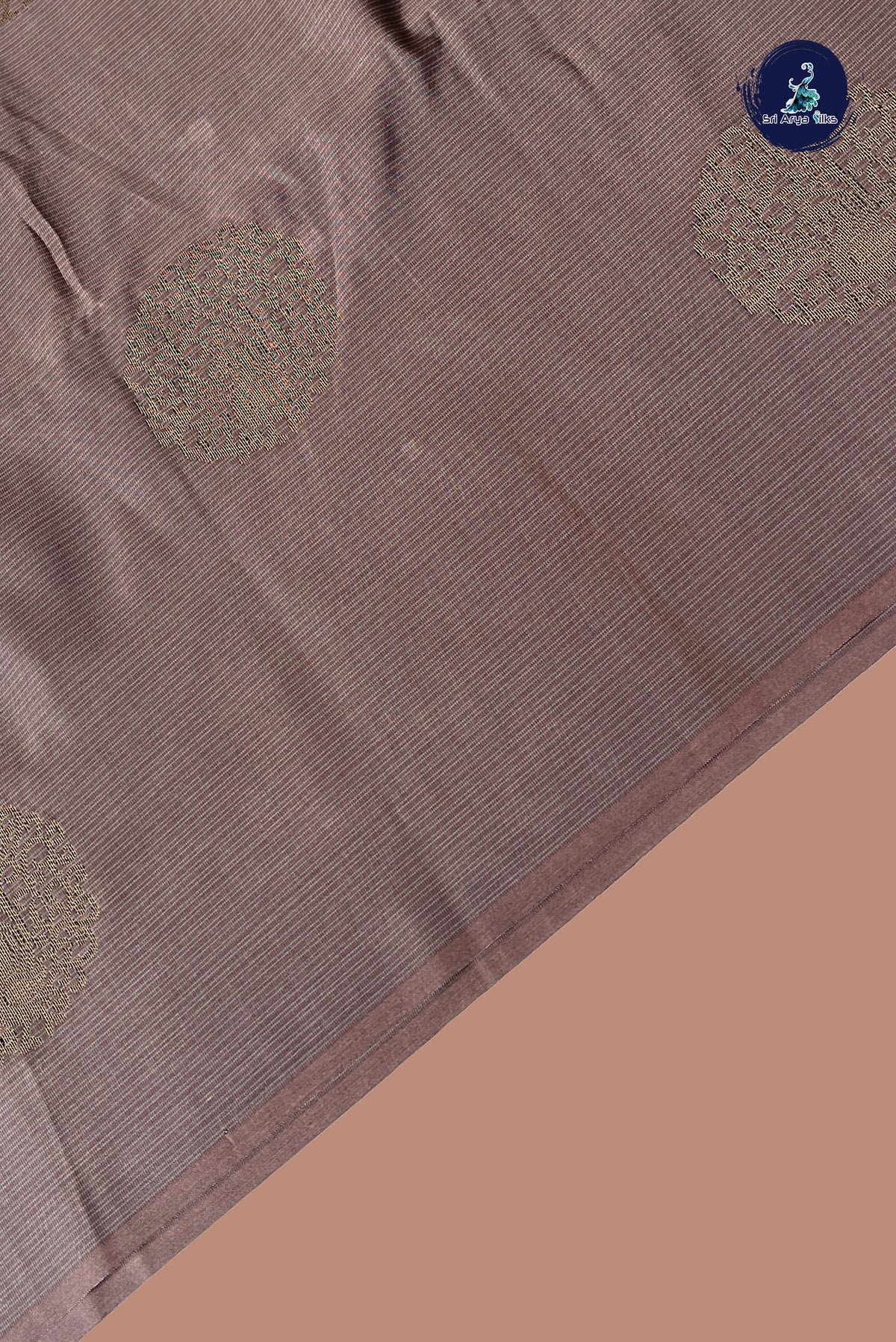 Dual Tone Grey Semi Soft Silk Saree With Zari Buttas Pattern