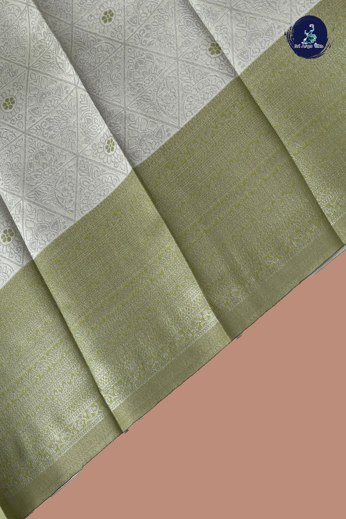Pastel Green Semi Silk Saree With Jacquard Pattern