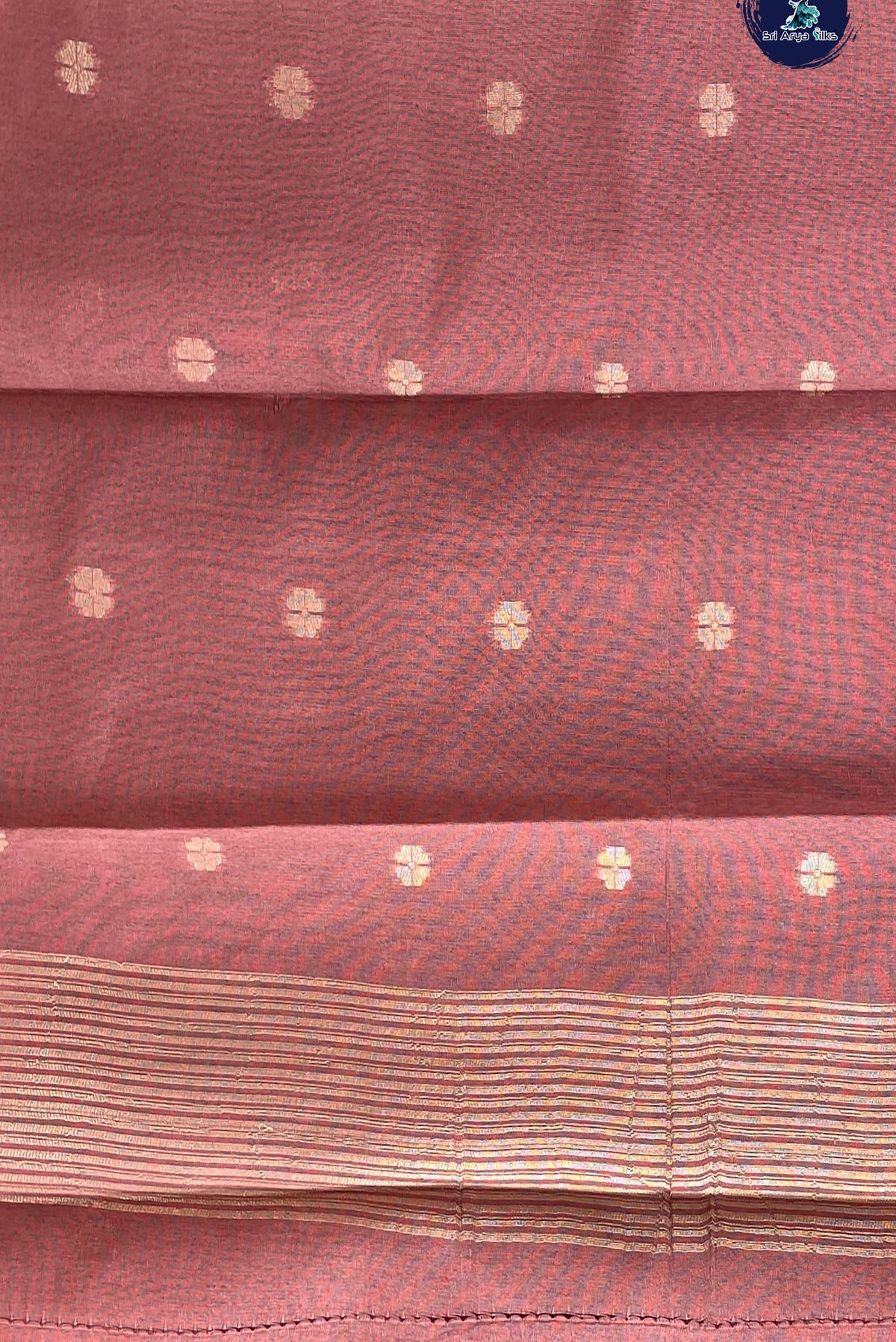 Brown Semi Silk Saree With Zari Buttas Pattern