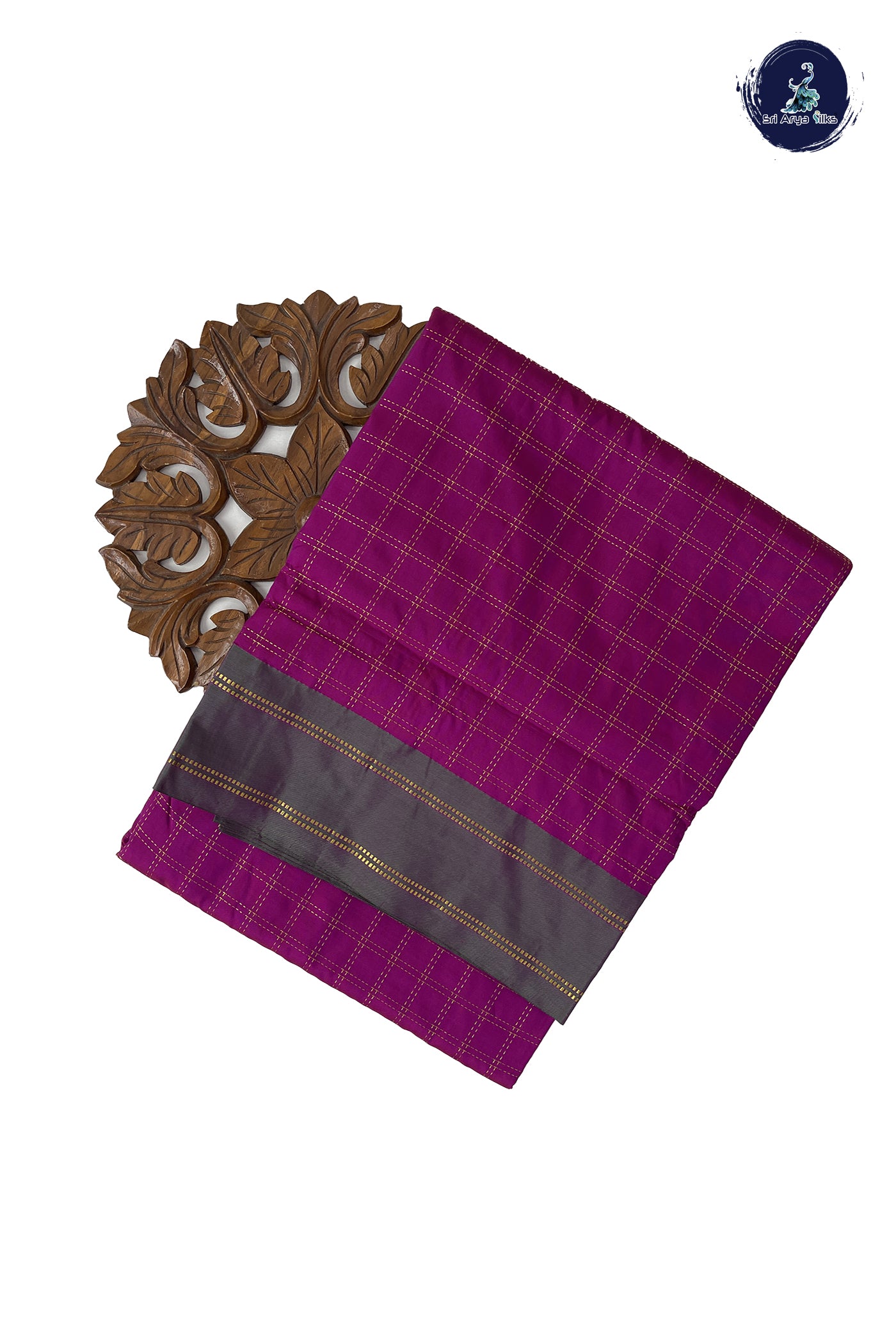 Vadamalli Madisar Semi Silk Saree With Zari Checked Pattern