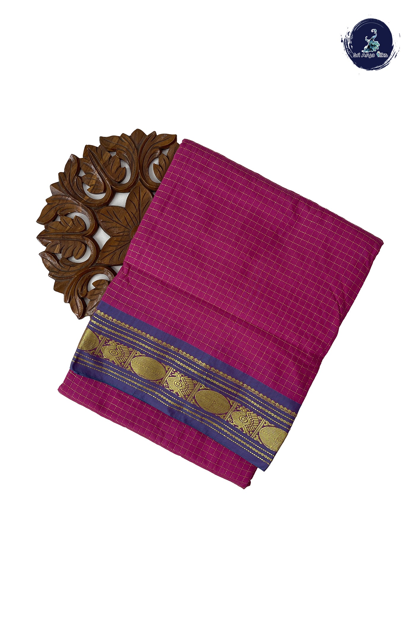Pink Madisar Semi Silk Saree With Zari Checked Pattern