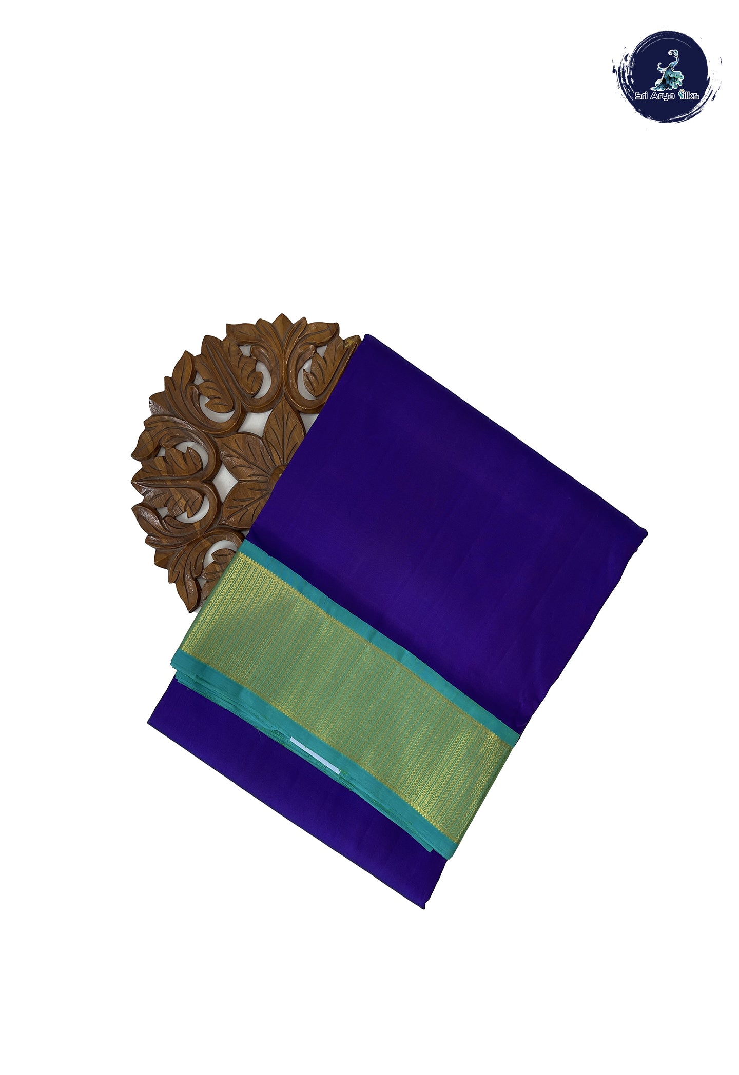 Violet Madisar 10 Yards Silk Saree With Plain Pattern