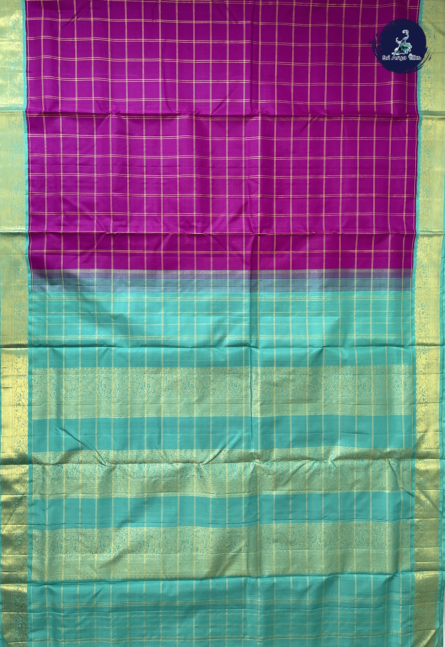 Vadamalli Madisar 10 Yards Silk Saree With Zari Checked Pattern