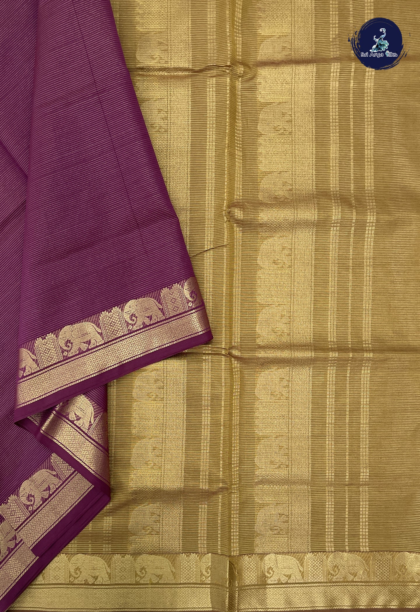 Brown Madisar Semi Silk Cotton Saree With Vaira Oosi Pattern