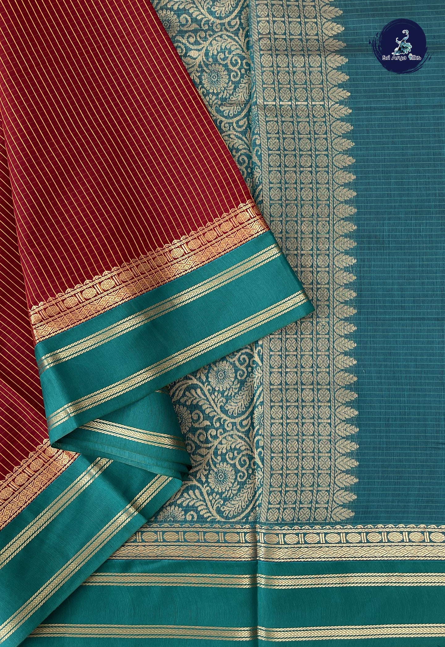 Arakku Madisar Semi Silk Cotton Saree With Checked Pattern