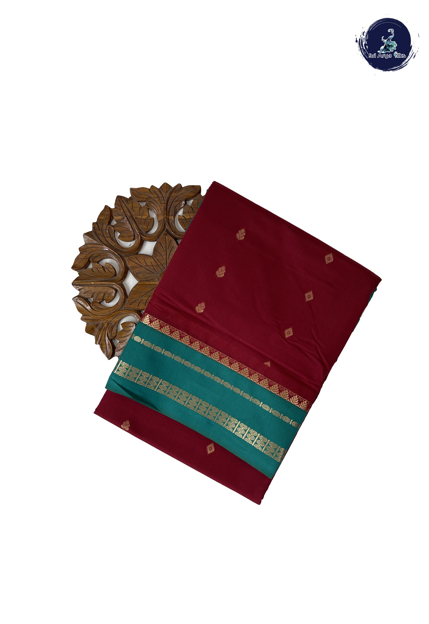 Arakku Madisar Semi Silk Cotton Saree With Zari Buttas Pattern