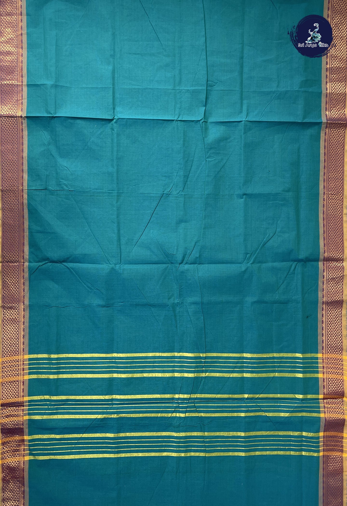 Dual Tone Blue 10.5 Yards Madisar Saree With Plain Pattern