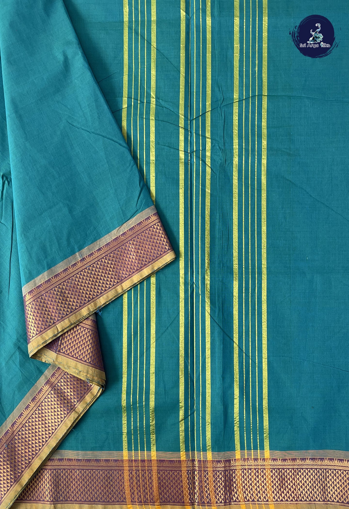 Dual Tone Blue 10.5 Yards Madisar Saree With Plain Pattern