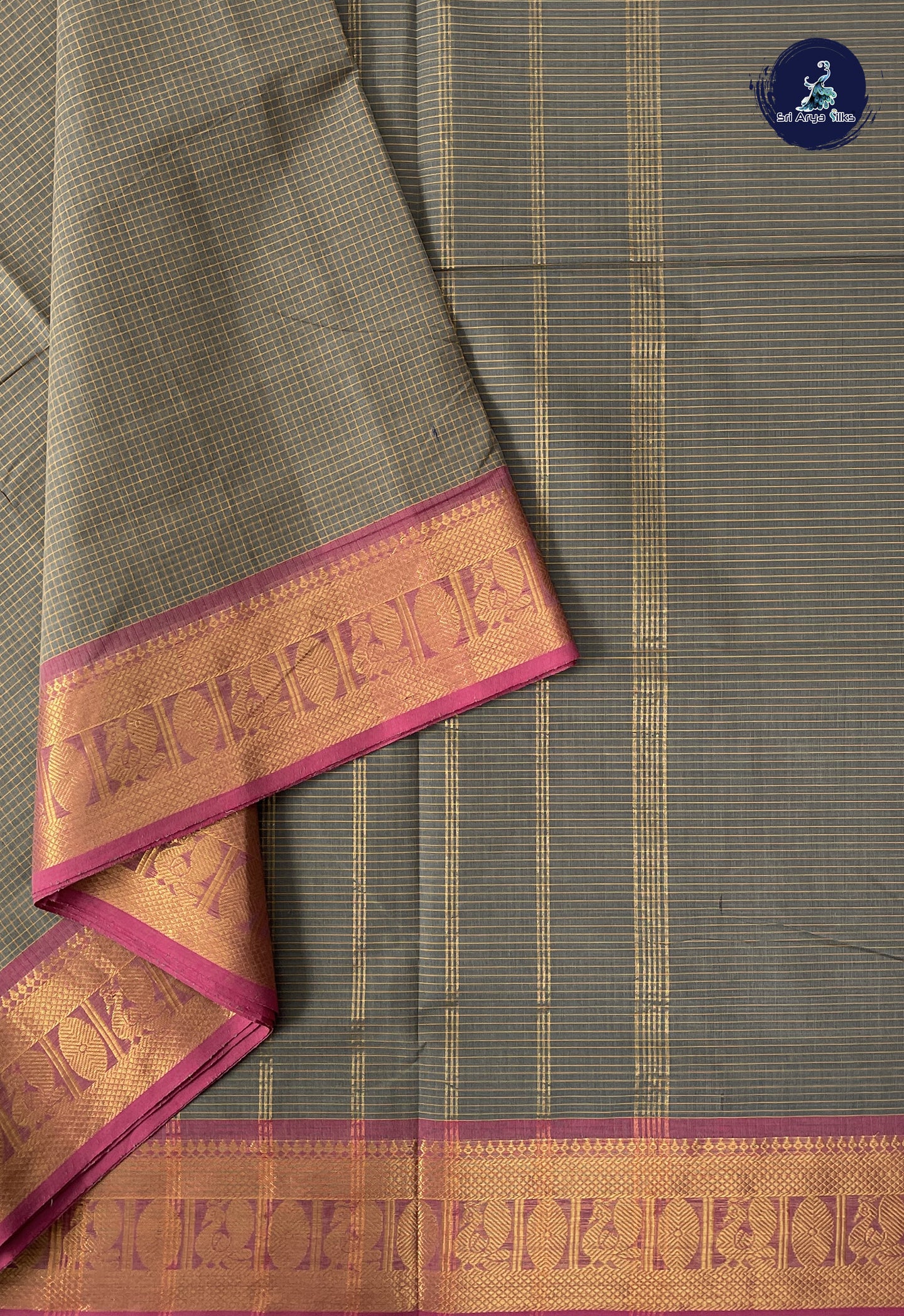 Arakku 10 Yards Madisar Cotton Saree With Plain Pattern