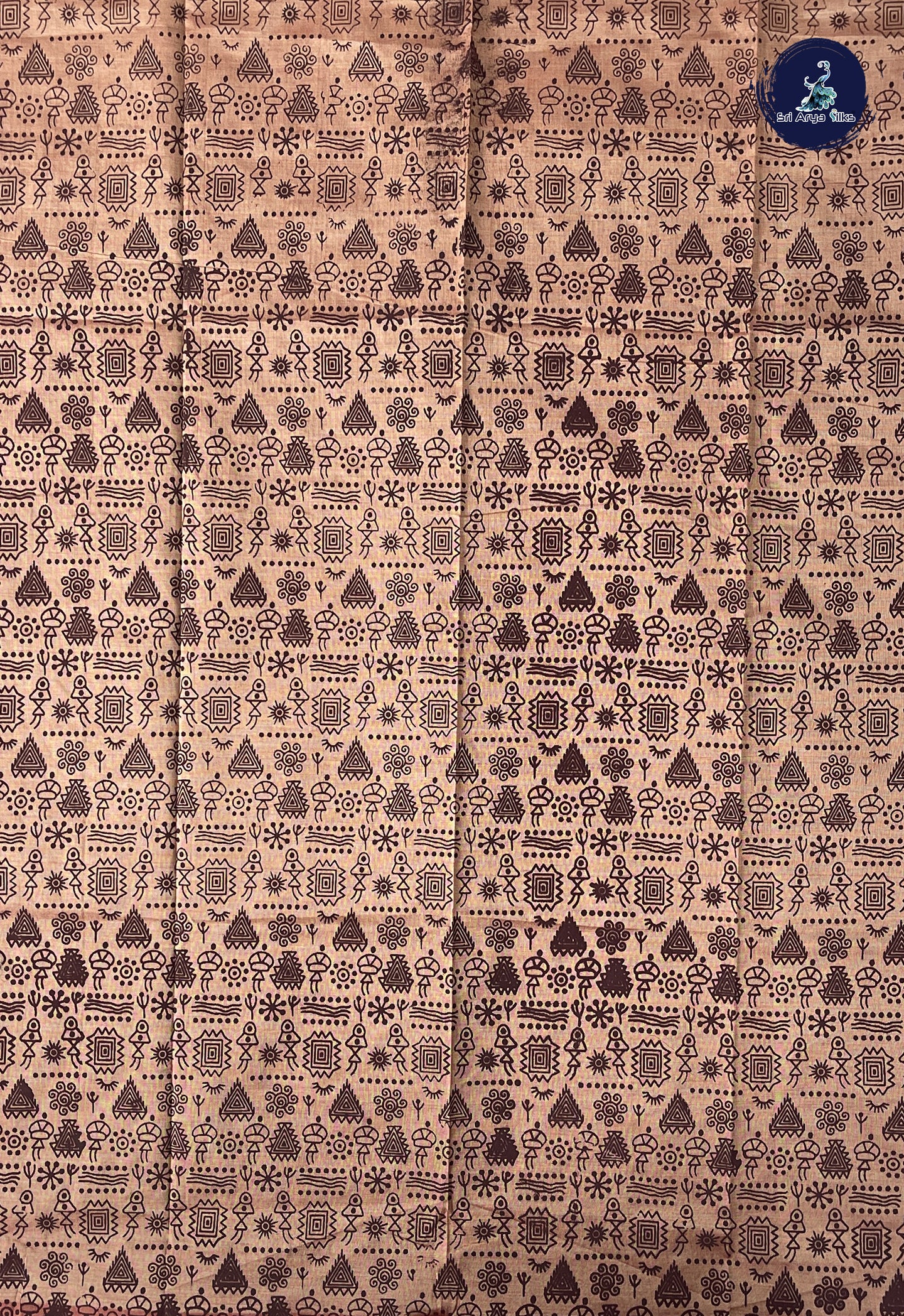 Coffee Brown Madisar Semi Silk Cotton Saree With Printed Pattern
