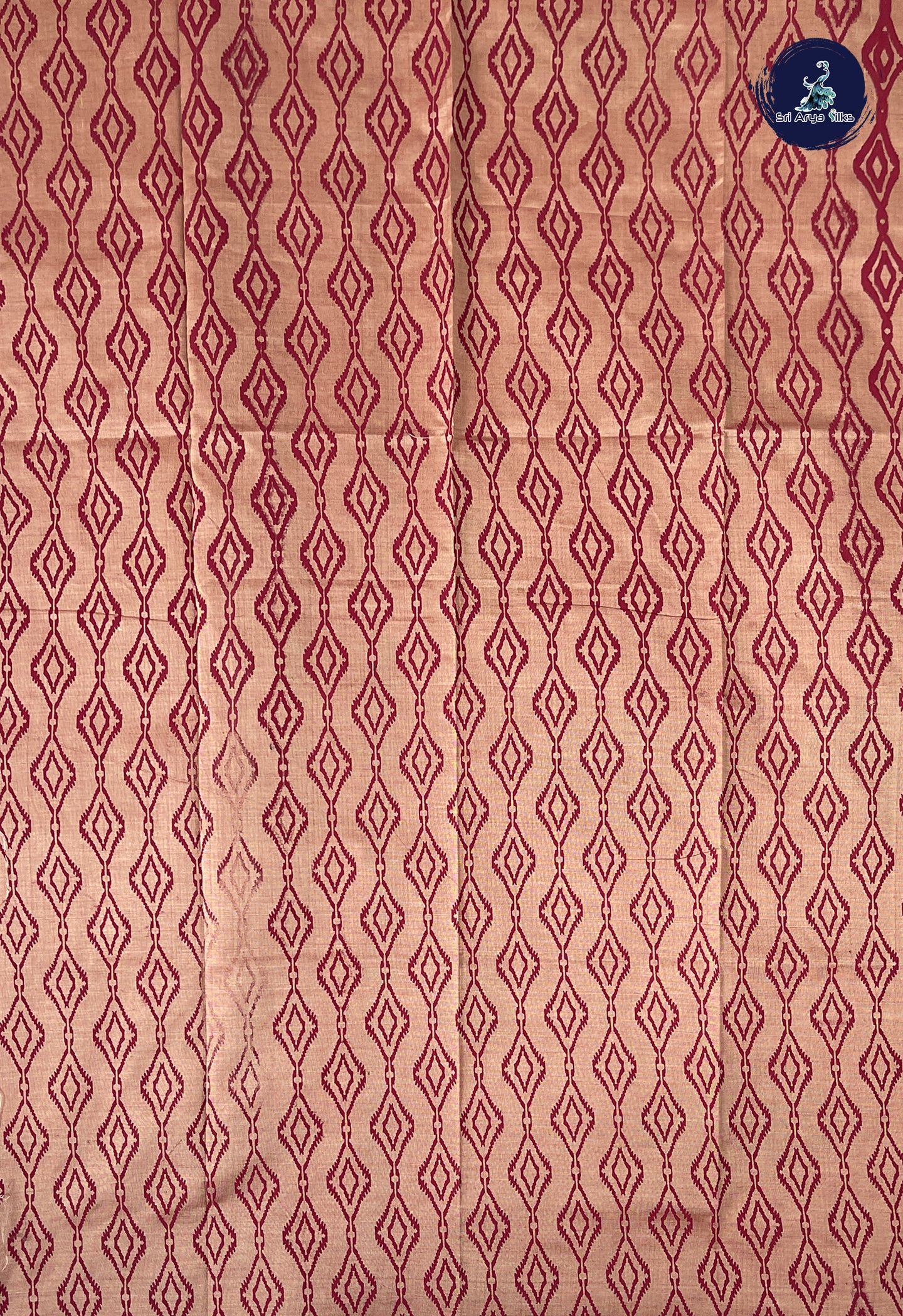 Red Madisar Semi Silk Cotton Saree With Printed Pattern