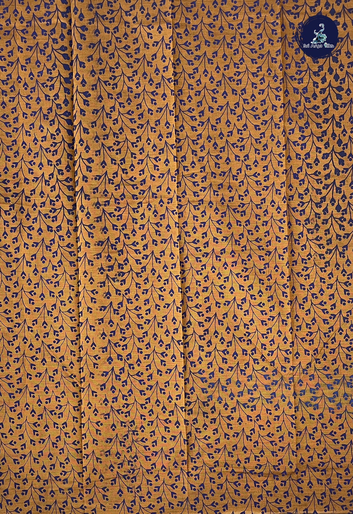 Royal Blue Madisar Semi Silk Cotton Saree With Printed Pattern