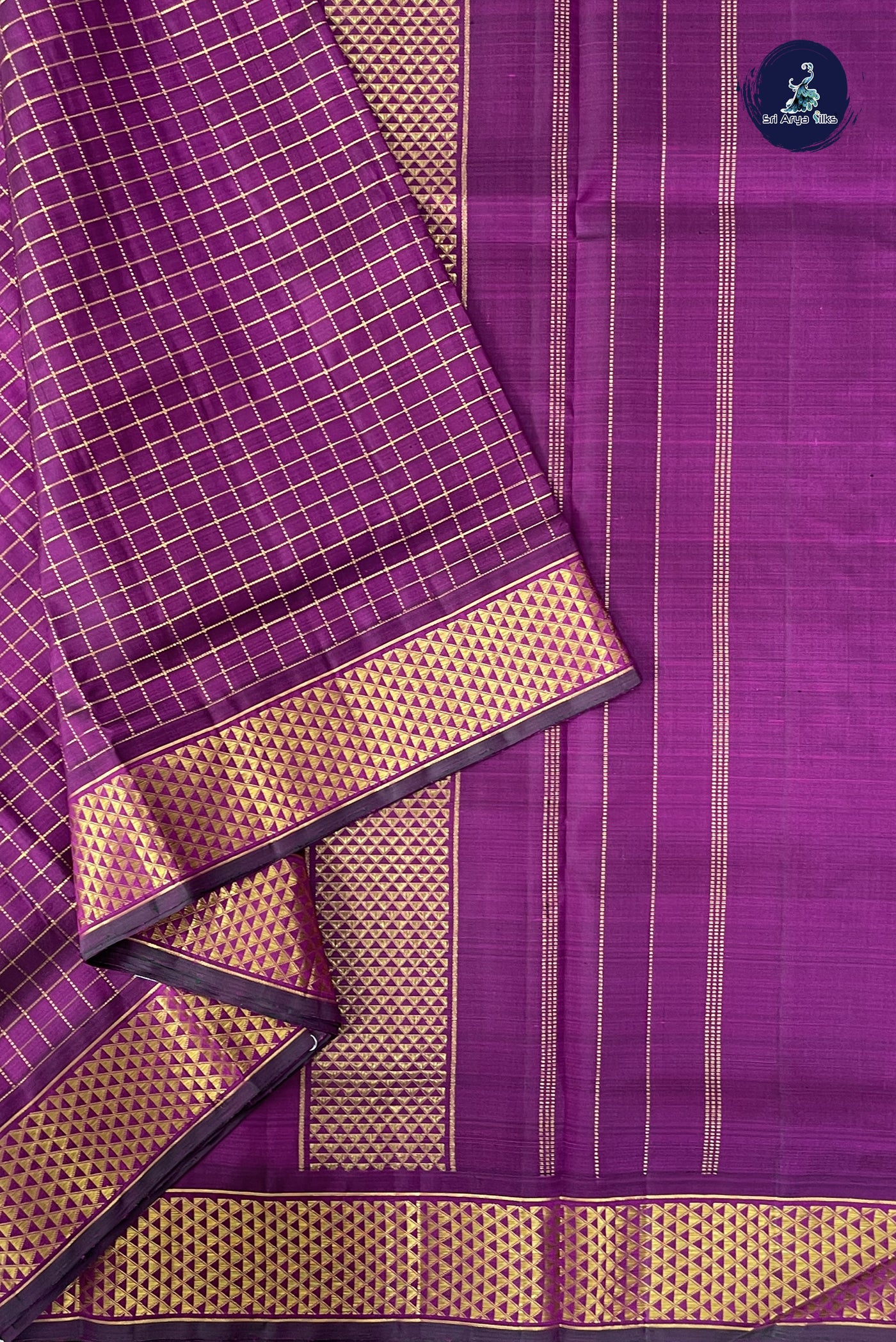 BeetRoot Shade Madisar 10 Yards Silk Saree With Zari Checked Pattern