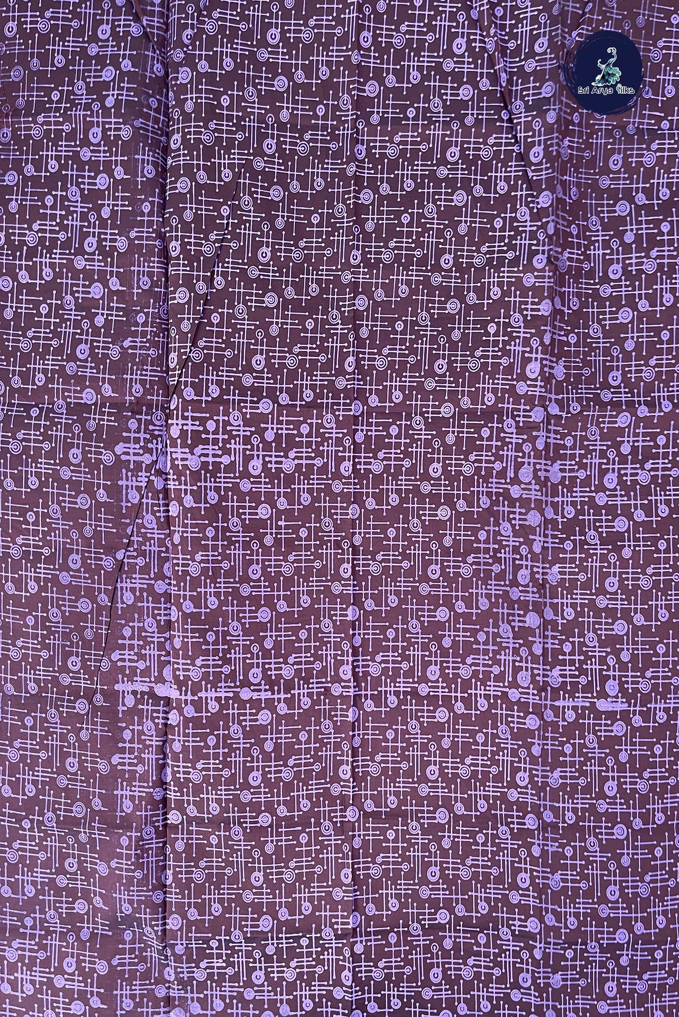 Lavender Madisar Semi Silk Cotton Saree With Printed Pattern