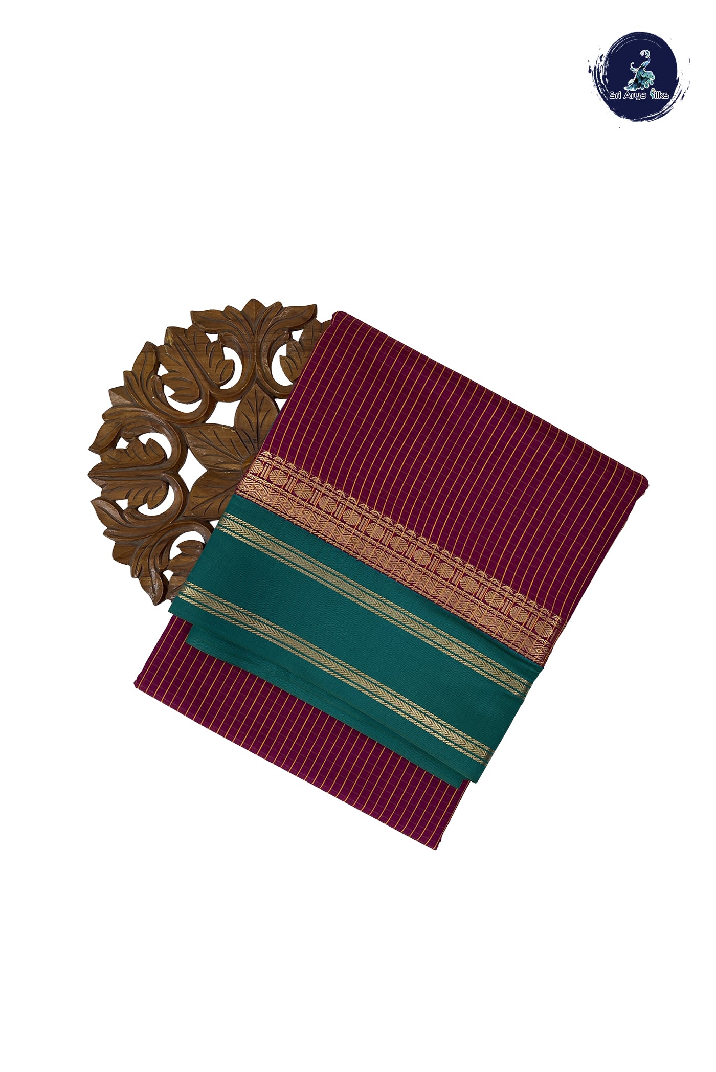 Purple Madisar Semi Silk Cotton Saree With Checked Pattern