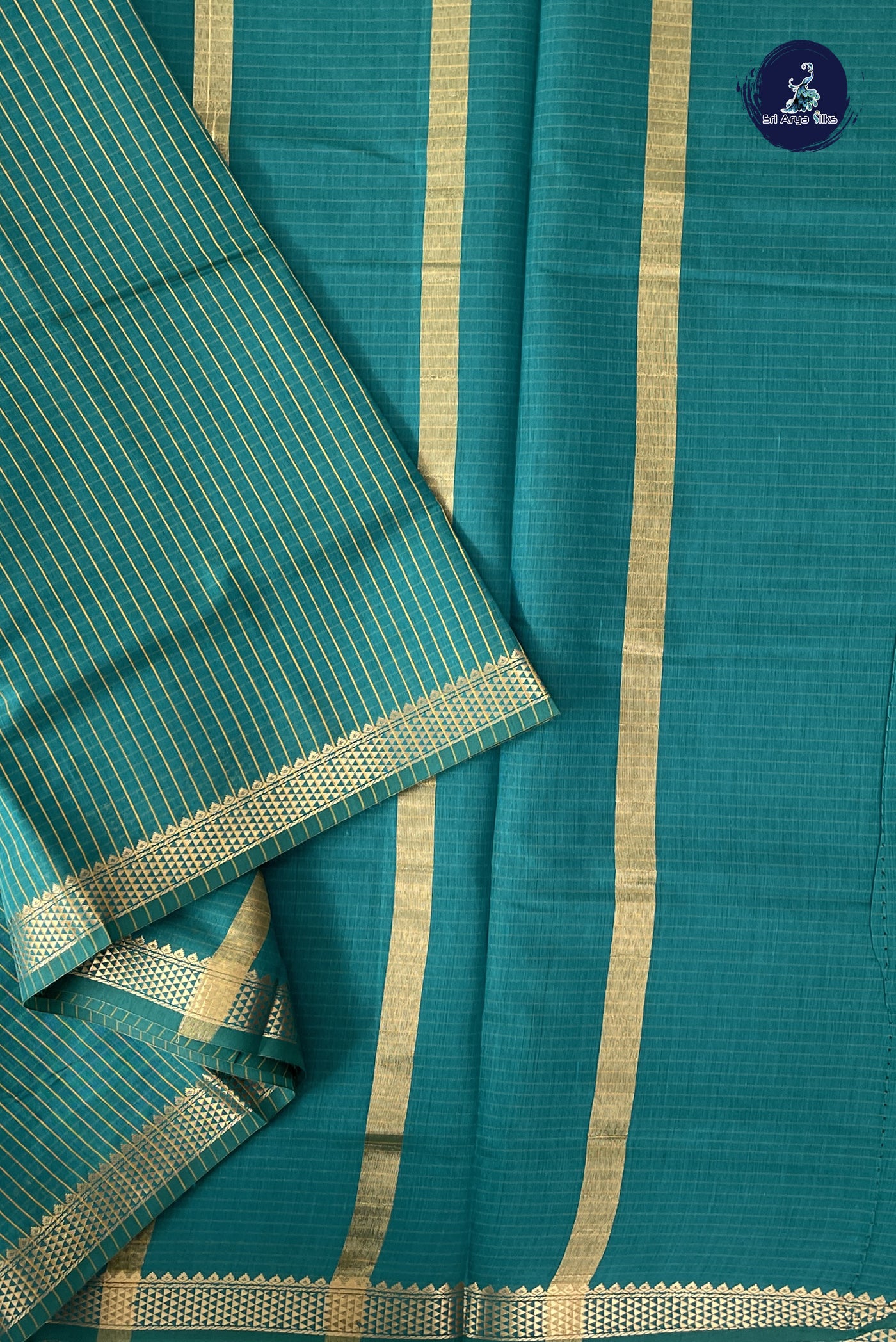 Green Madisar Semi Silk Cotton Saree With Checked Pattern