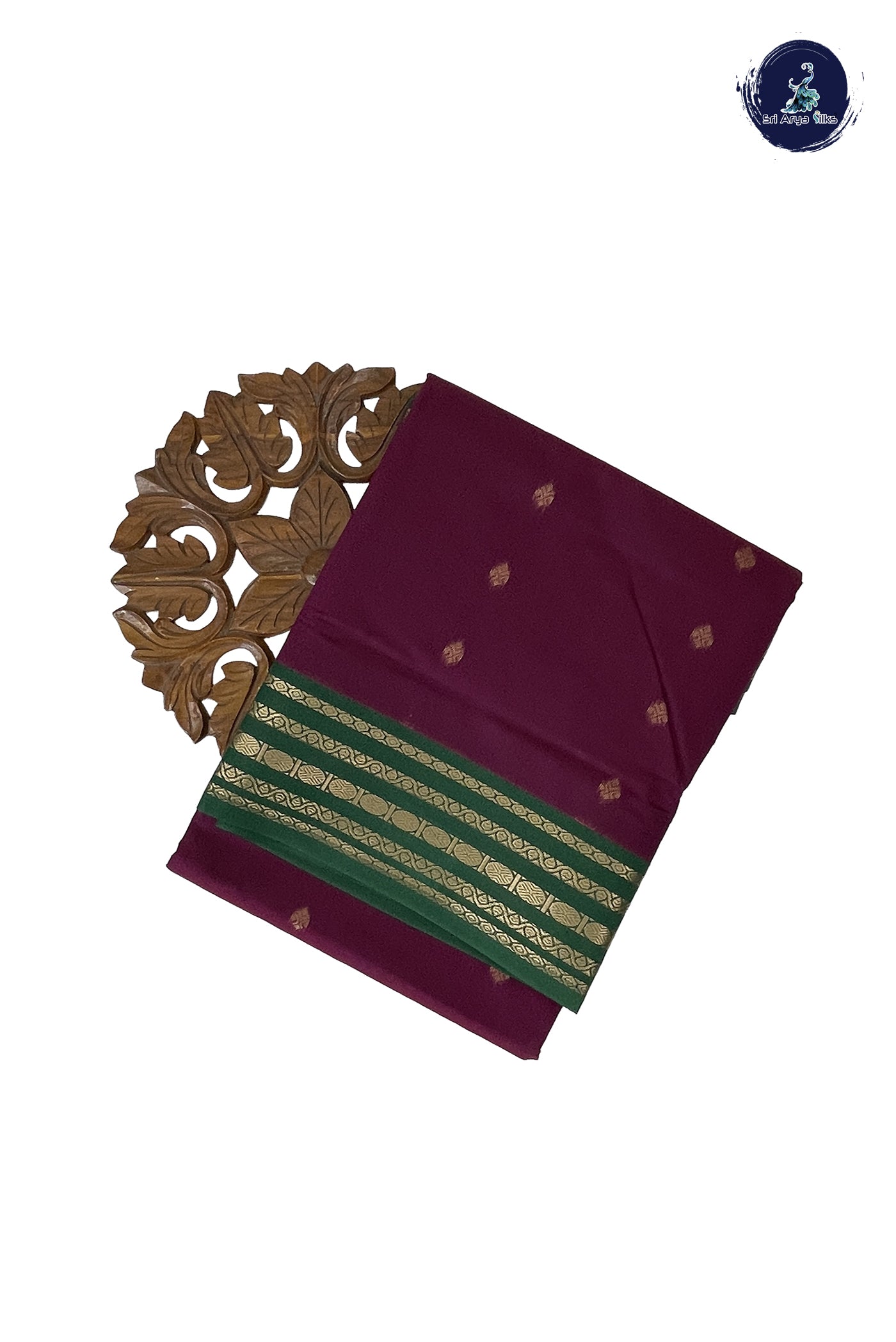 Snuf Madisar Semi Silk Cotton Saree With Zari Buttas Pattern