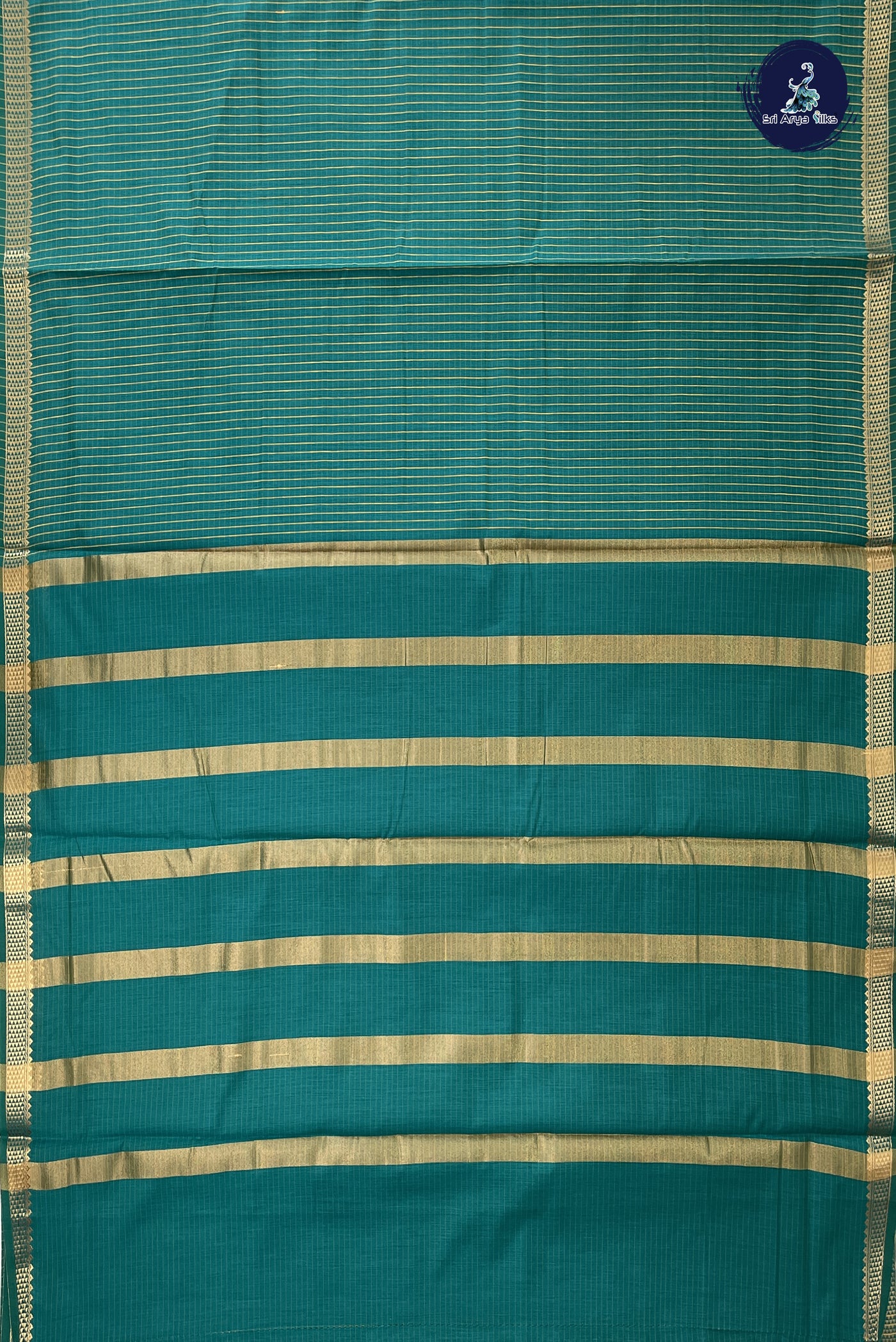 Green Madisar Semi Silk Cotton Saree With Checked Pattern