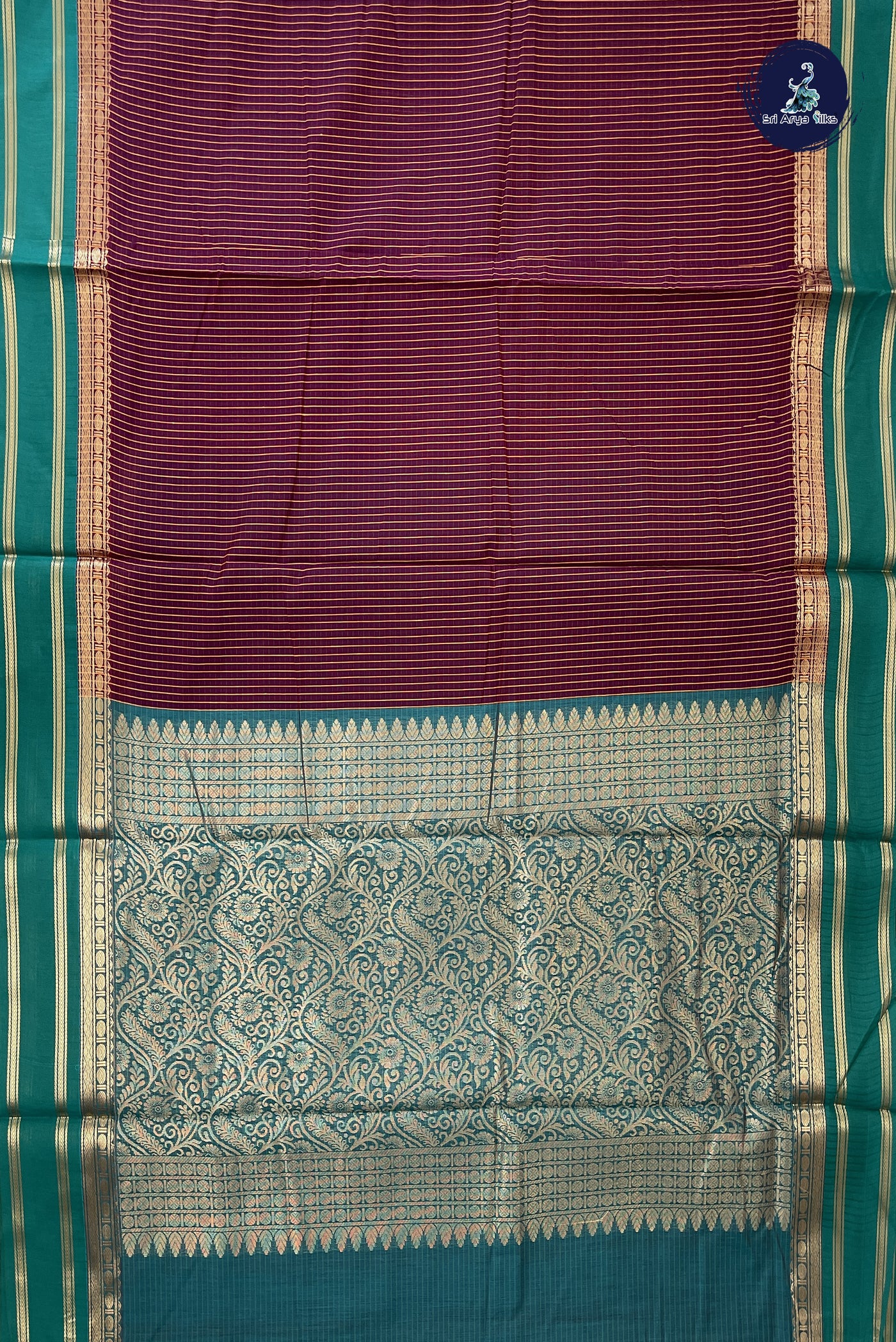 Snuf Madisar Semi Silk Cotton Saree With Checked Pattern