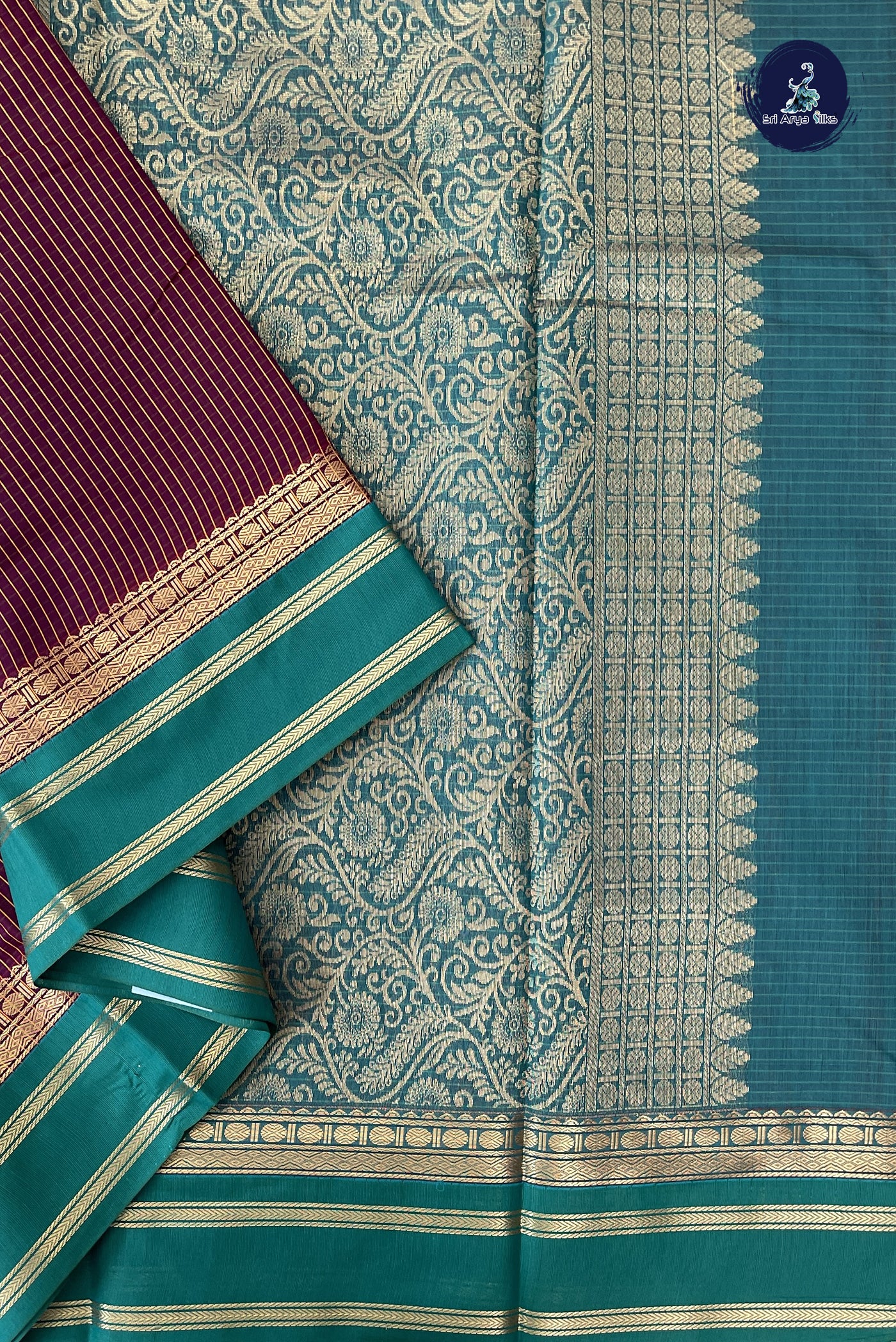 Snuf Madisar Semi Silk Cotton Saree With Checked Pattern