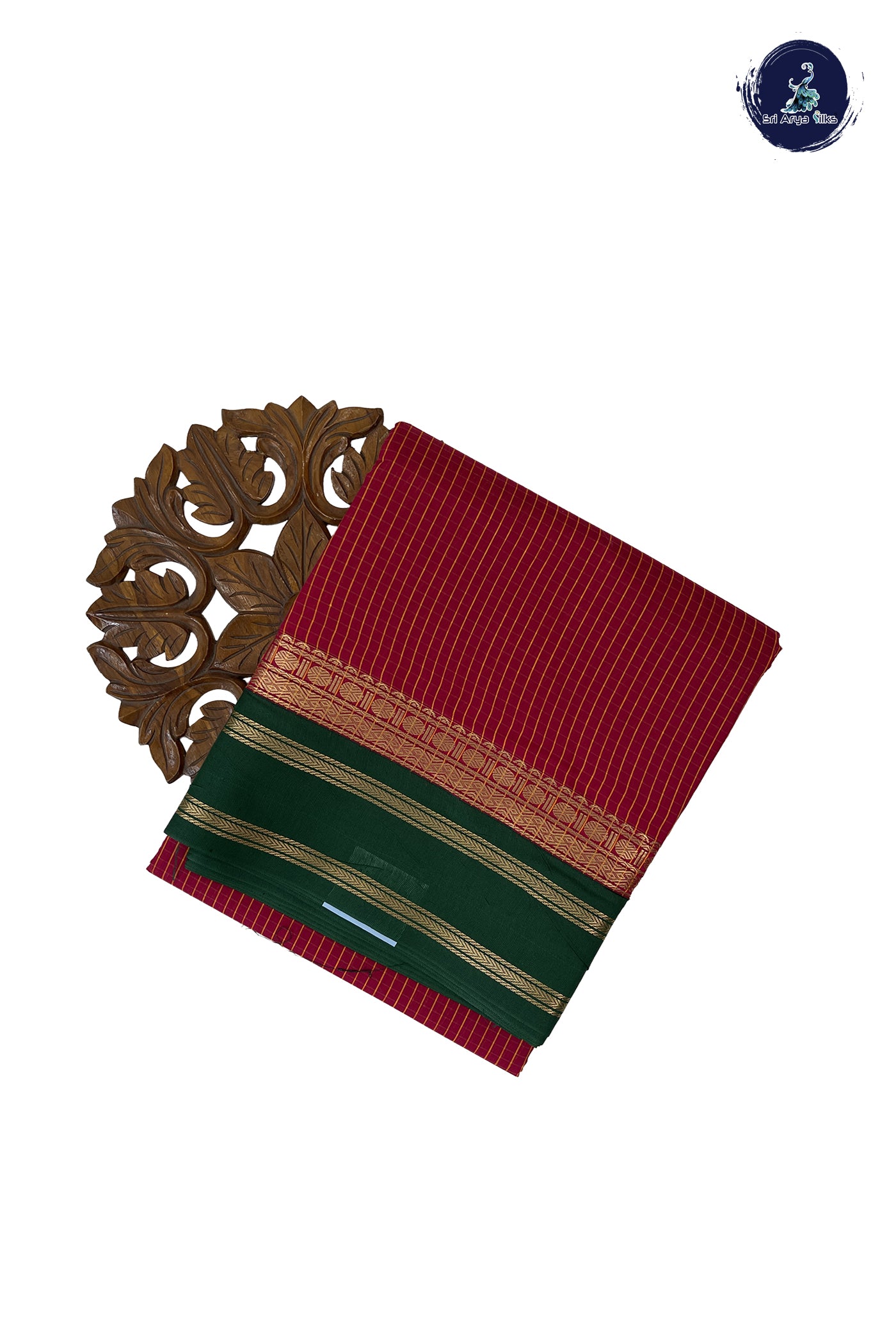 Dark Pink Madisar Semi Silk Cotton Saree With Checked Pattern