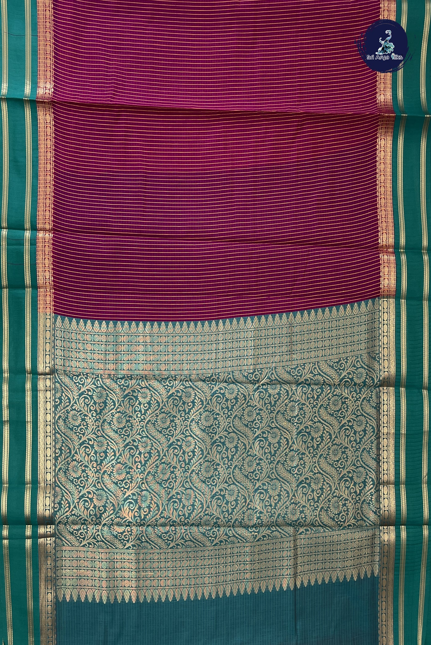 Vadamalli Madisar Semi Silk Cotton Saree With Checked Pattern