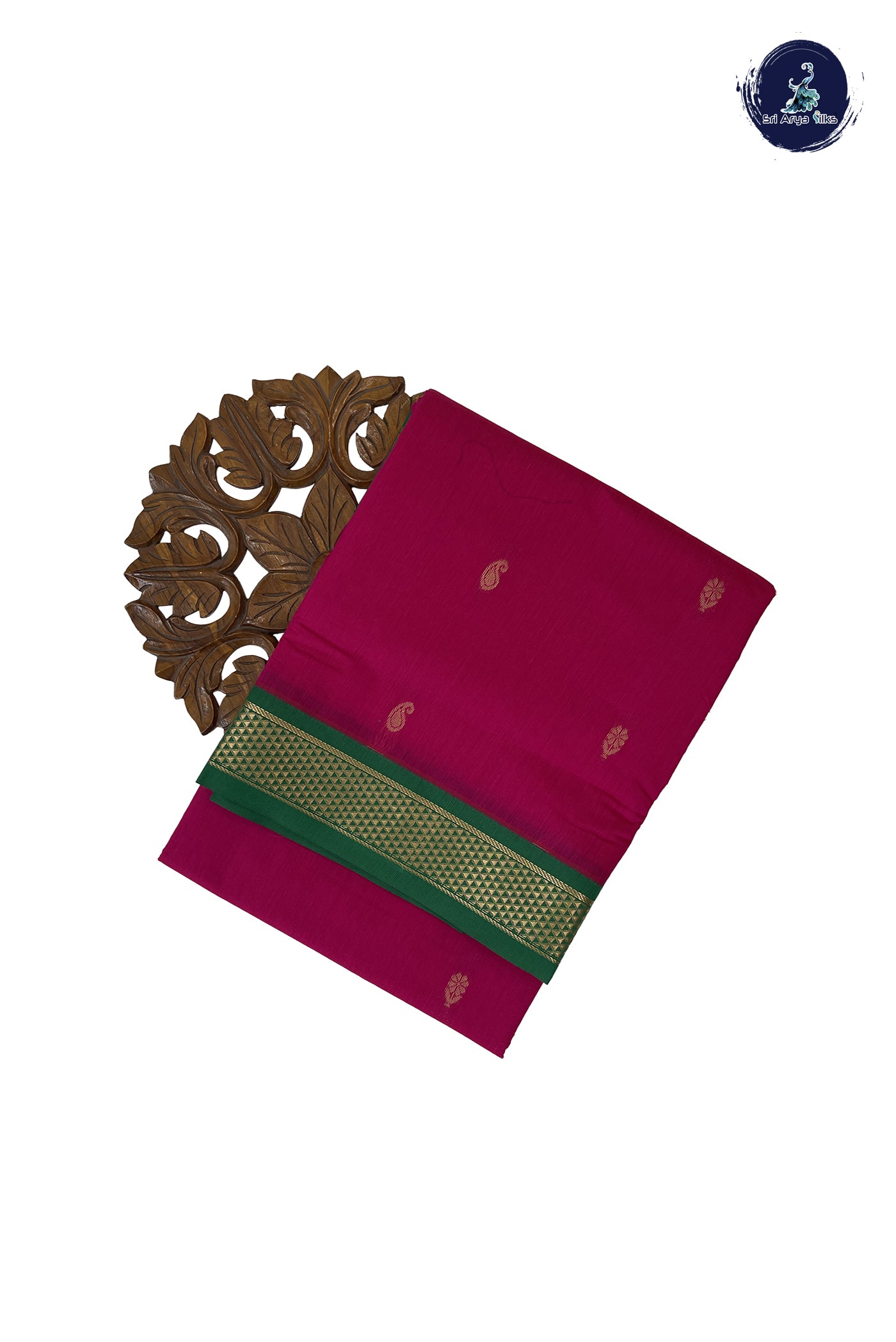 Pink Madisar Semi Silk Cotton Saree With Zari Buttas Pattern