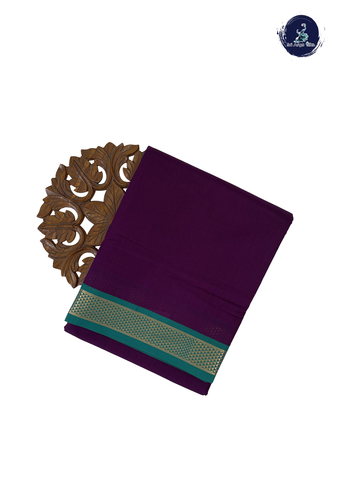 Jamun Madisar Semi Silk Cotton Saree With Plain Pattern
