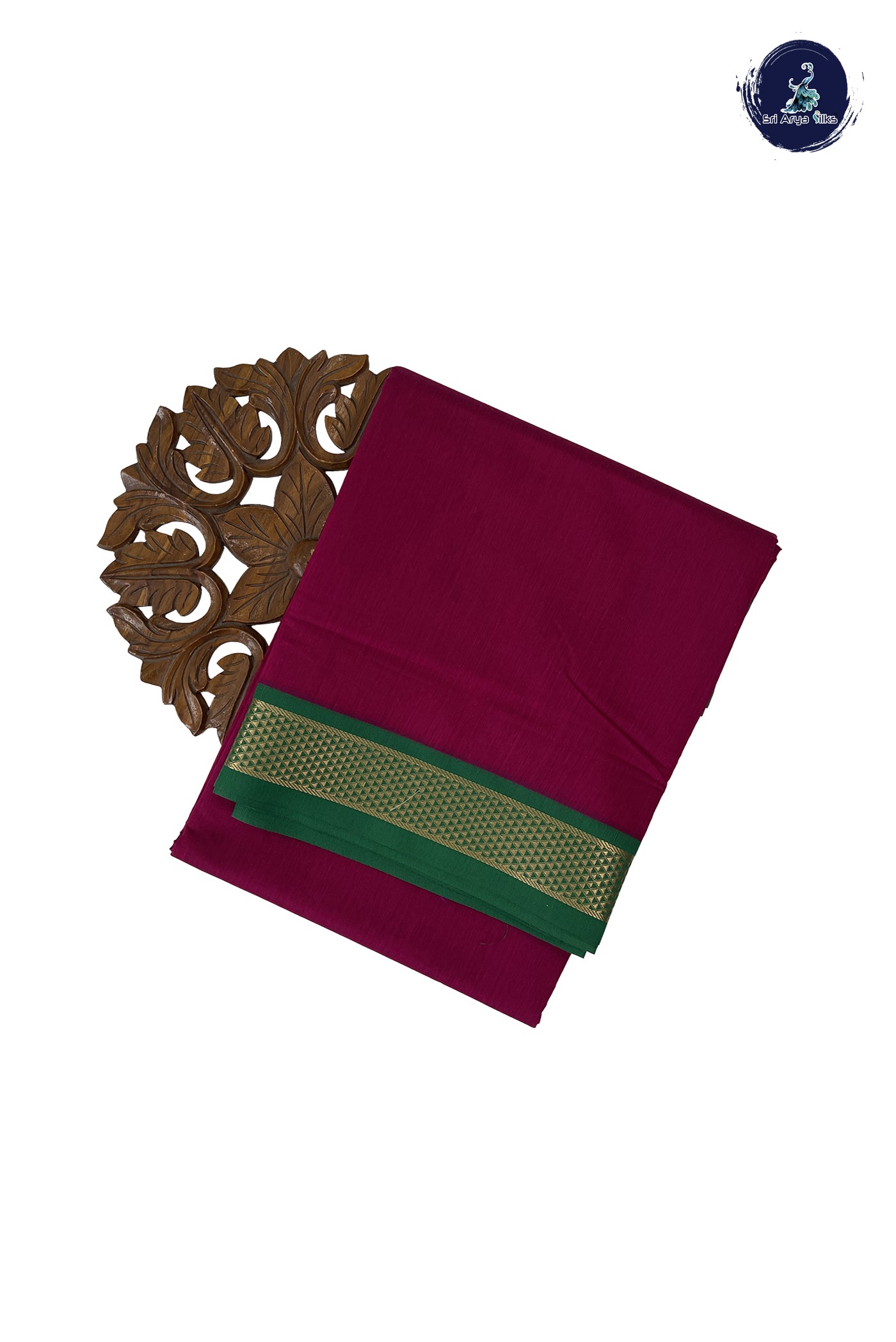BeetRoot Shade Madisar Semi Silk Cotton Saree With Plain Pattern